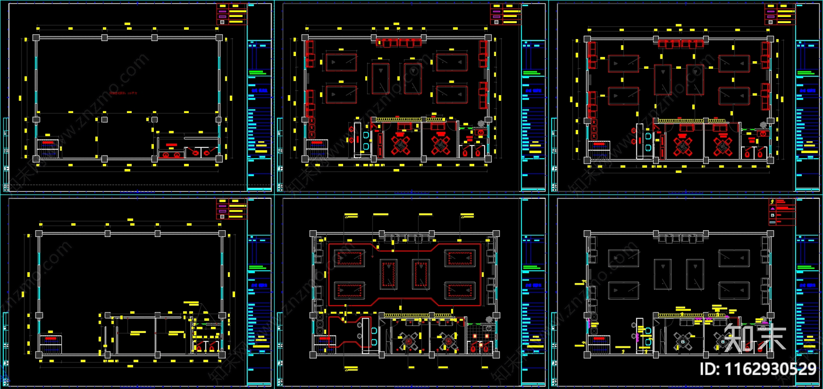 现代台球厅施工图下载【ID:1162930529】