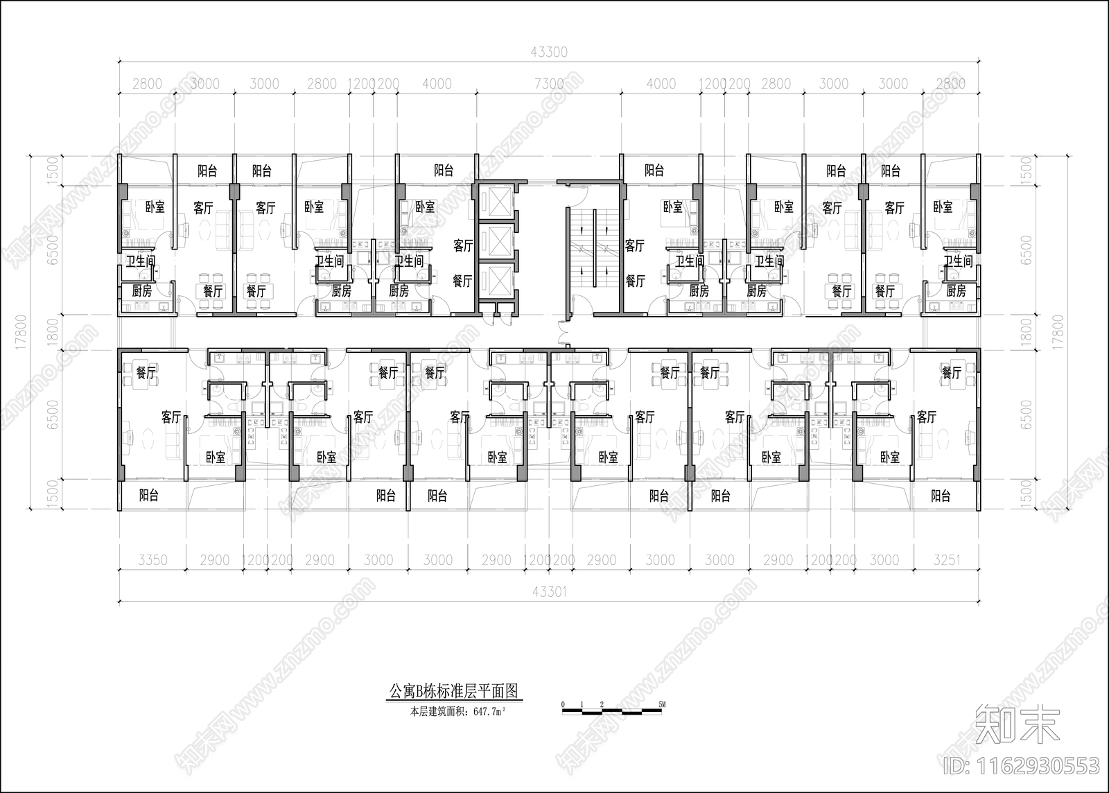 现代住宅楼建筑CAD图纸