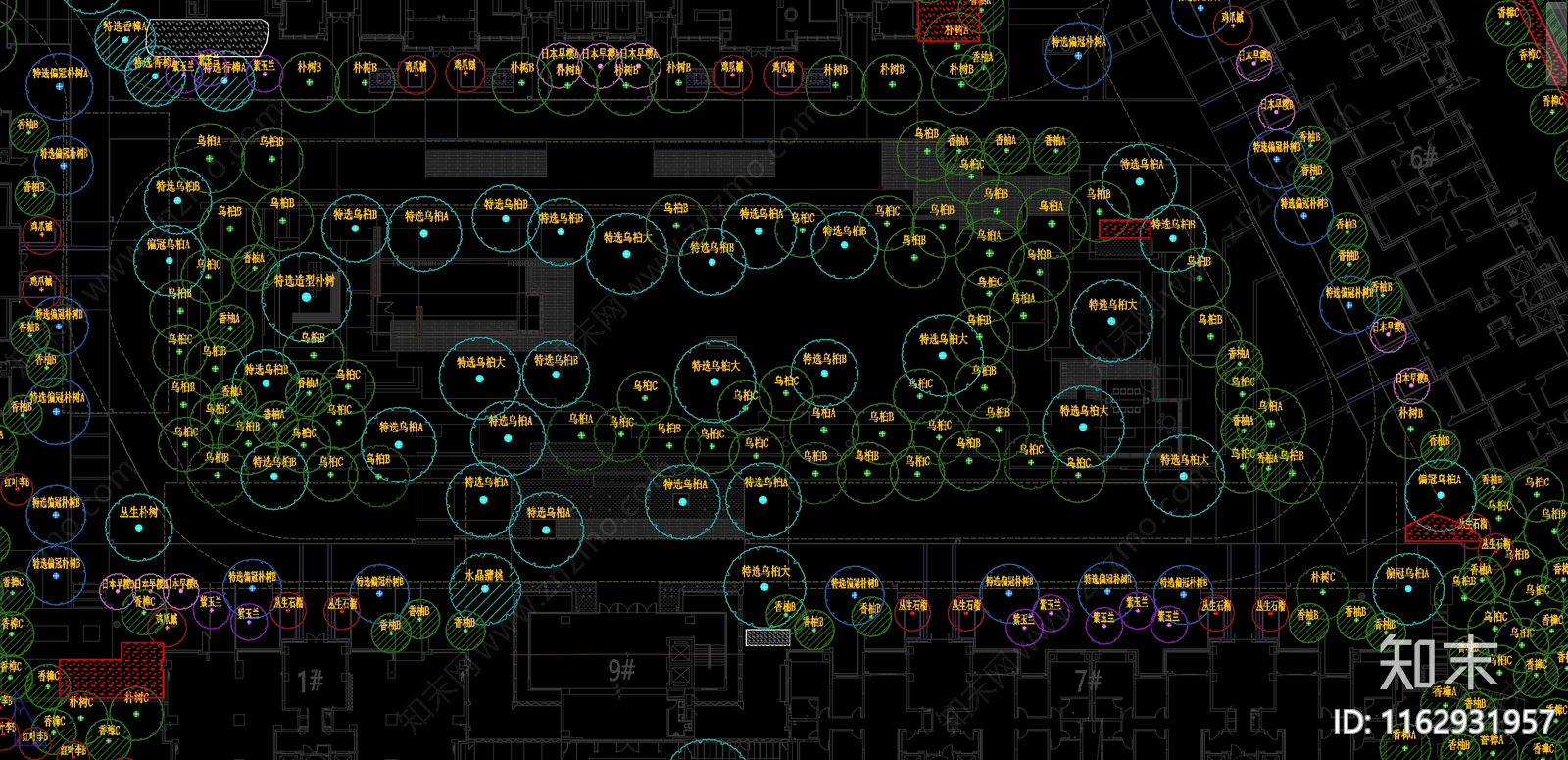 现代小区景观施工图下载【ID:1162931957】