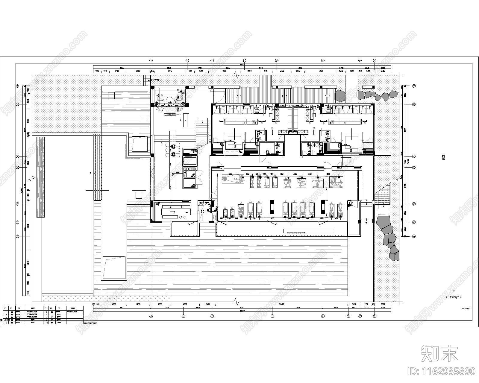 现代健身房cad施工图下载【ID:1162935890】