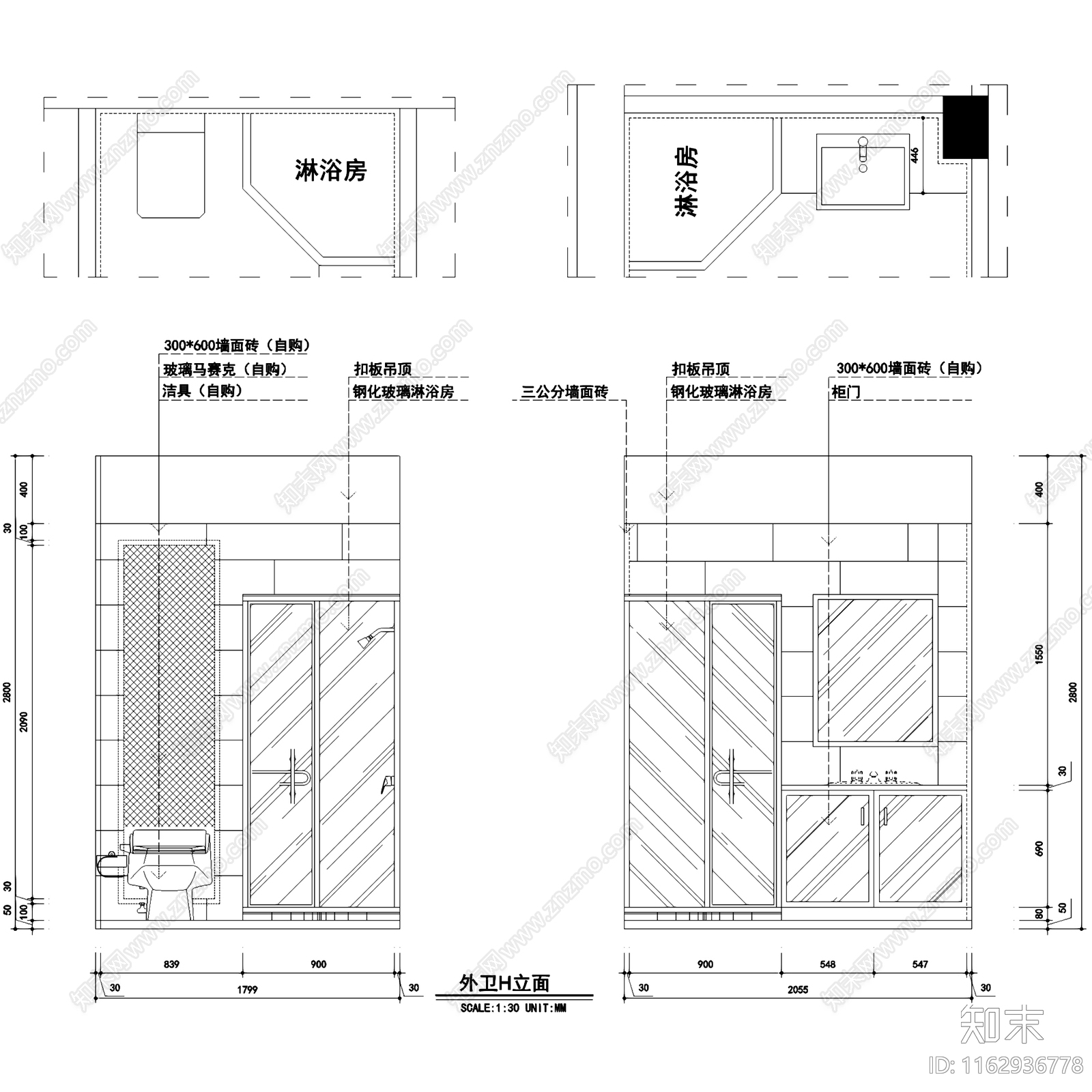 简欧虹桥花园二层复式跃层室内家装cad施工图下载【ID:1162936778】