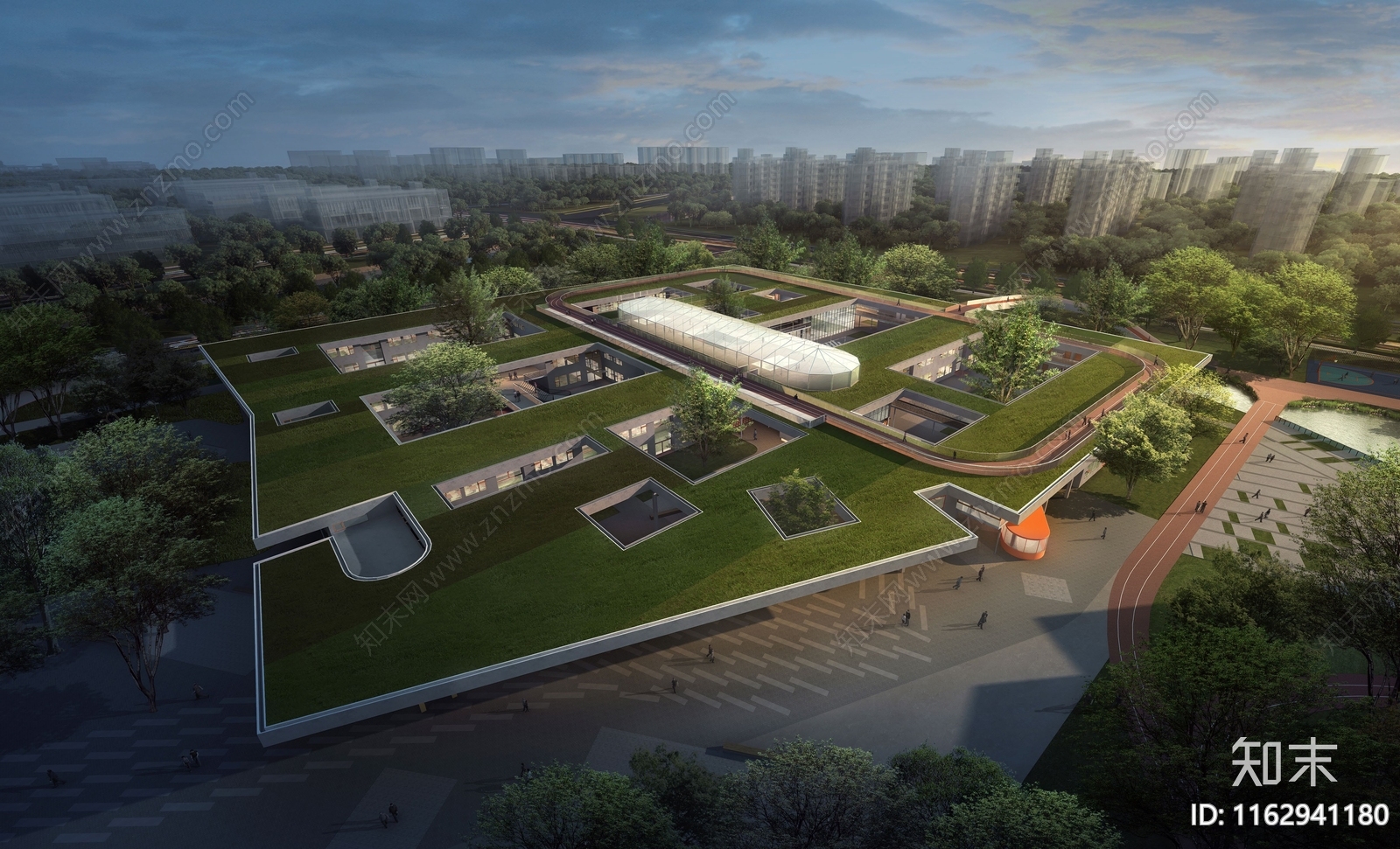 现代学校建筑cad施工图下载【ID:1162941180】