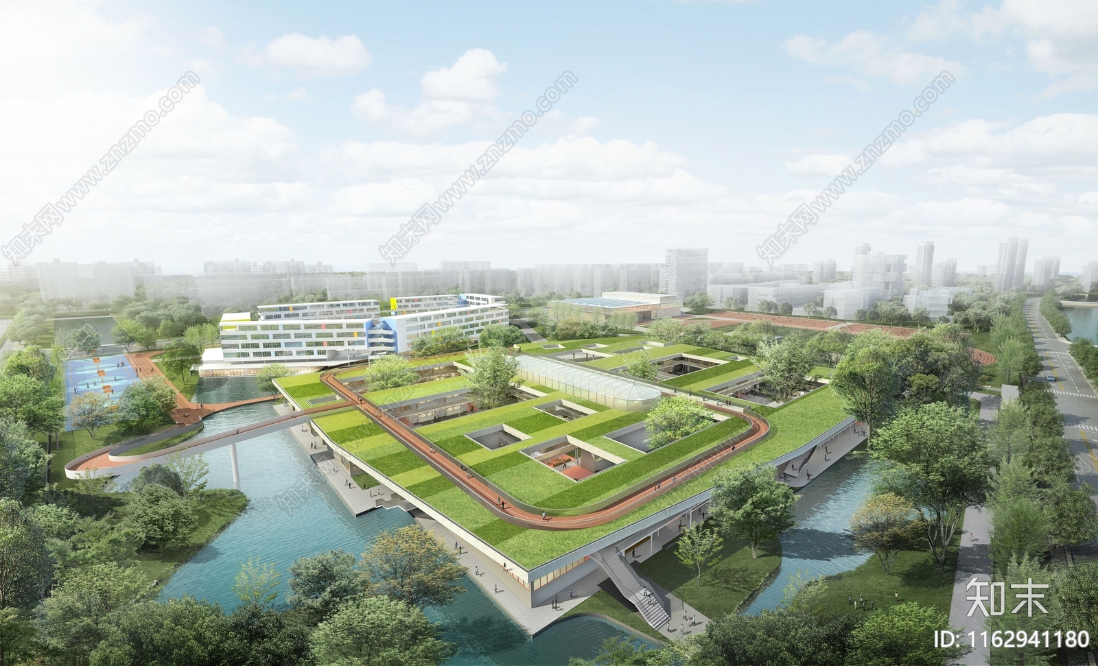 现代学校建筑cad施工图下载【ID:1162941180】
