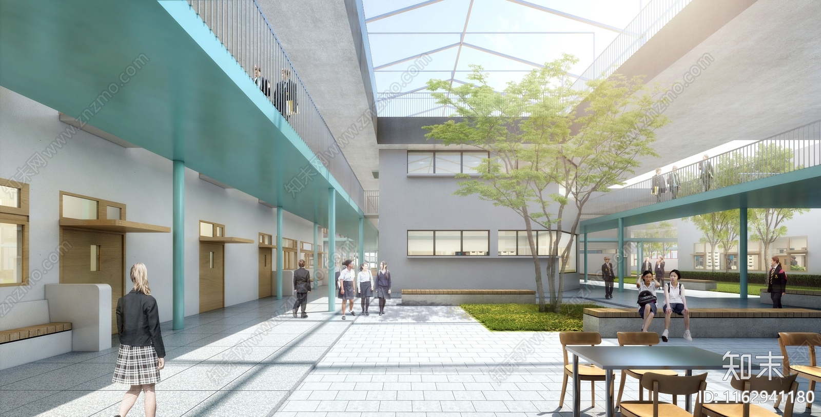 现代学校建筑cad施工图下载【ID:1162941180】