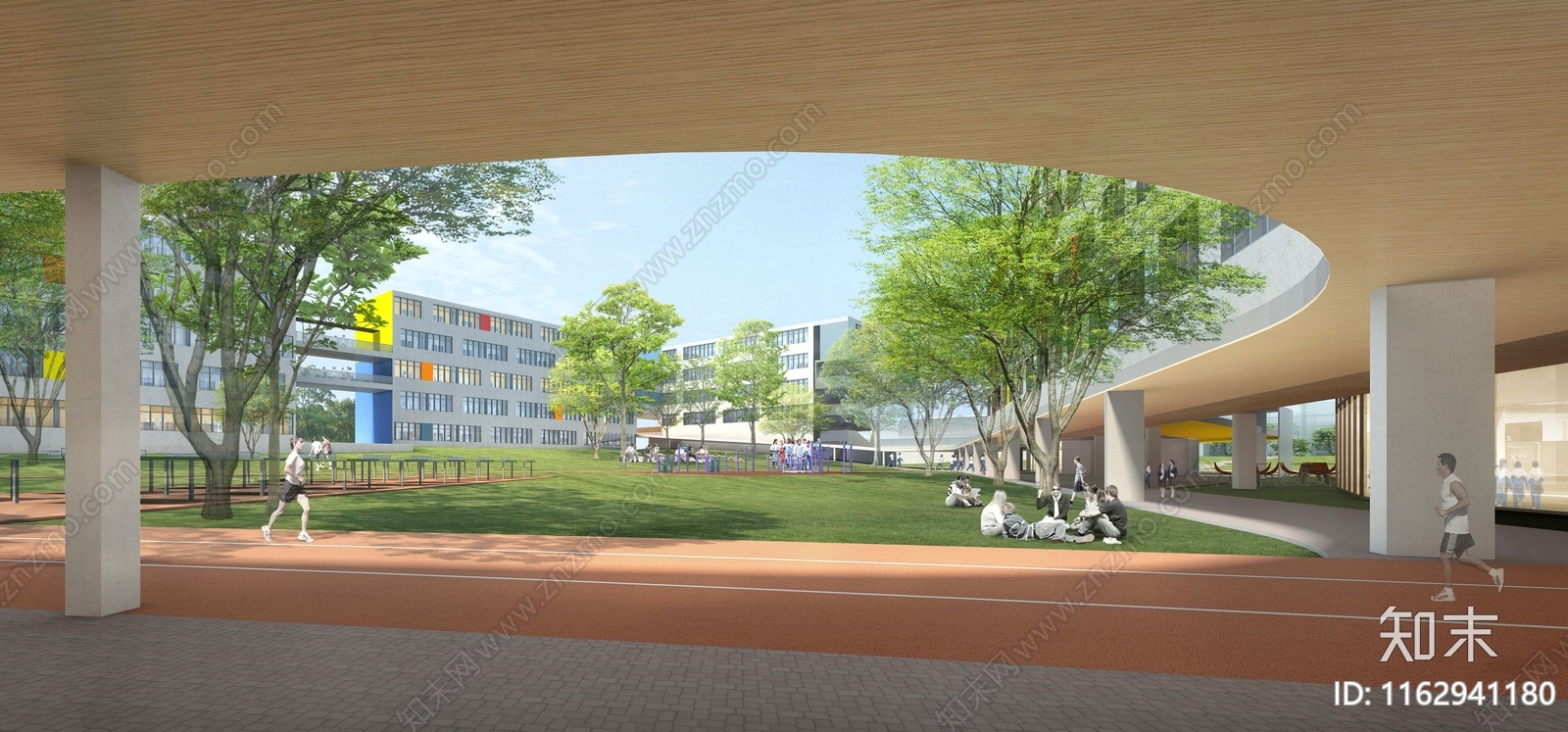 现代学校建筑cad施工图下载【ID:1162941180】