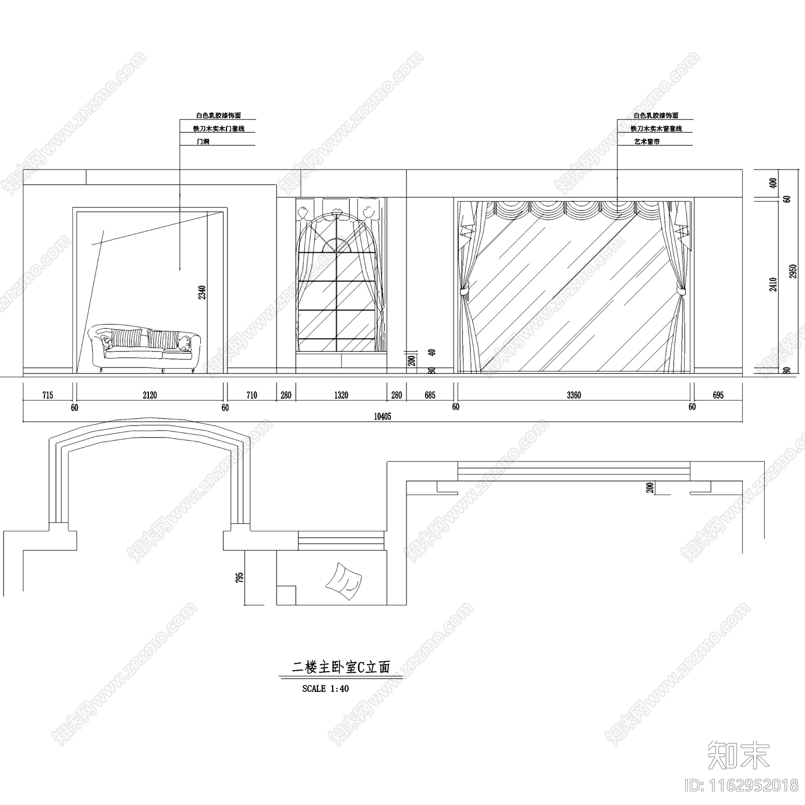 现代简约三层别墅室内家装cad施工图下载【ID:1162952018】