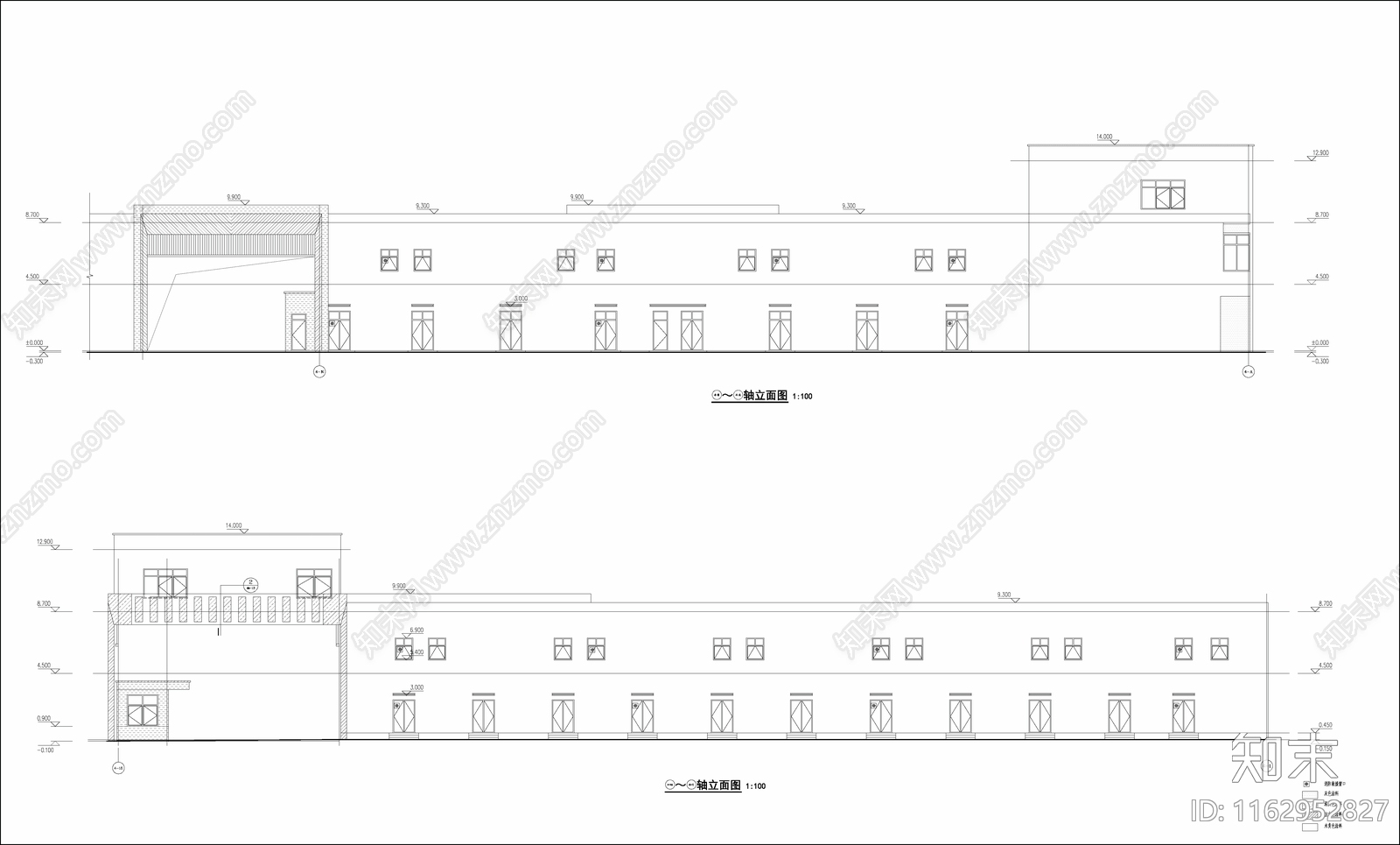 现代商业街施工图下载【ID:1162952827】