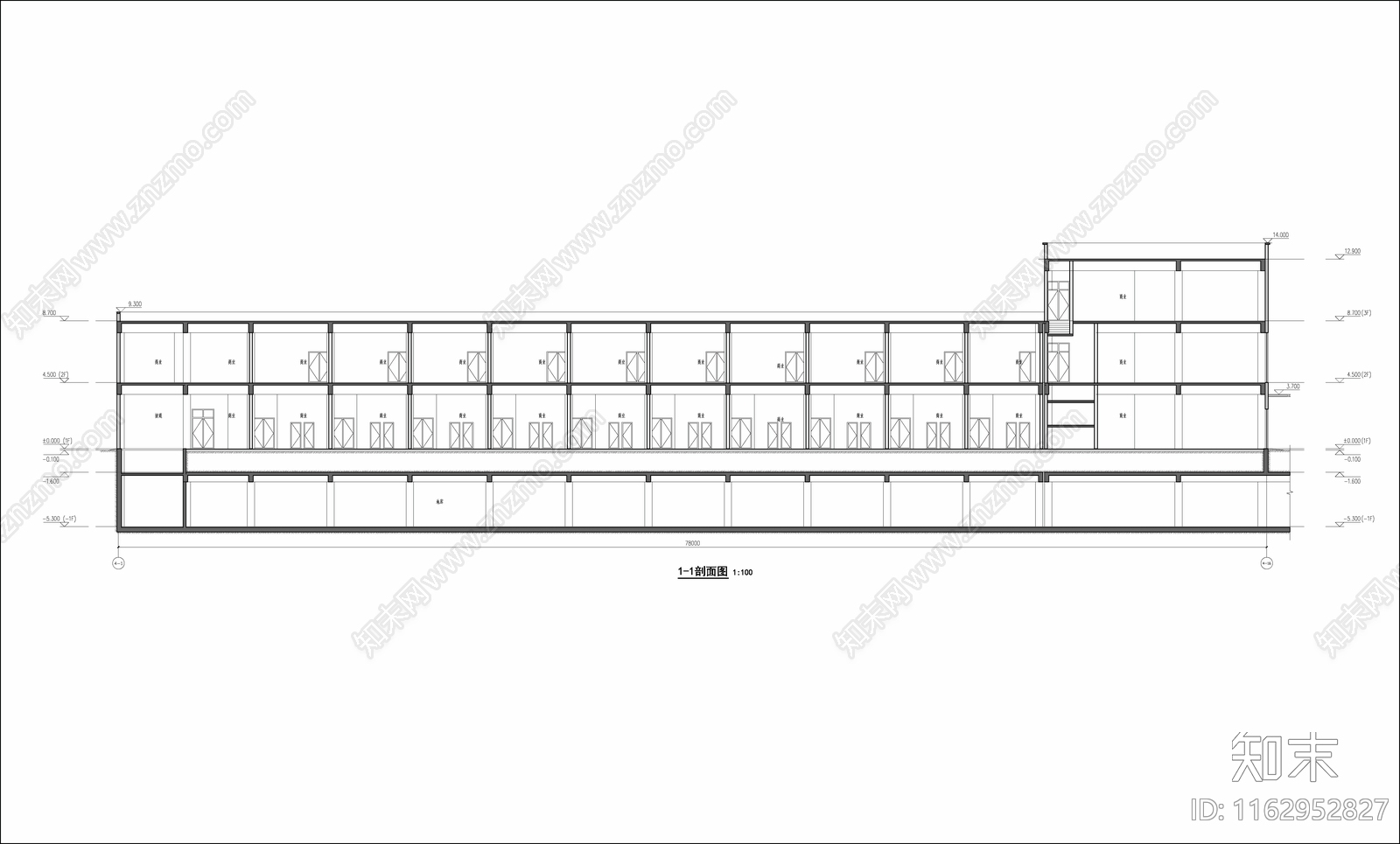 现代商业街施工图下载【ID:1162952827】