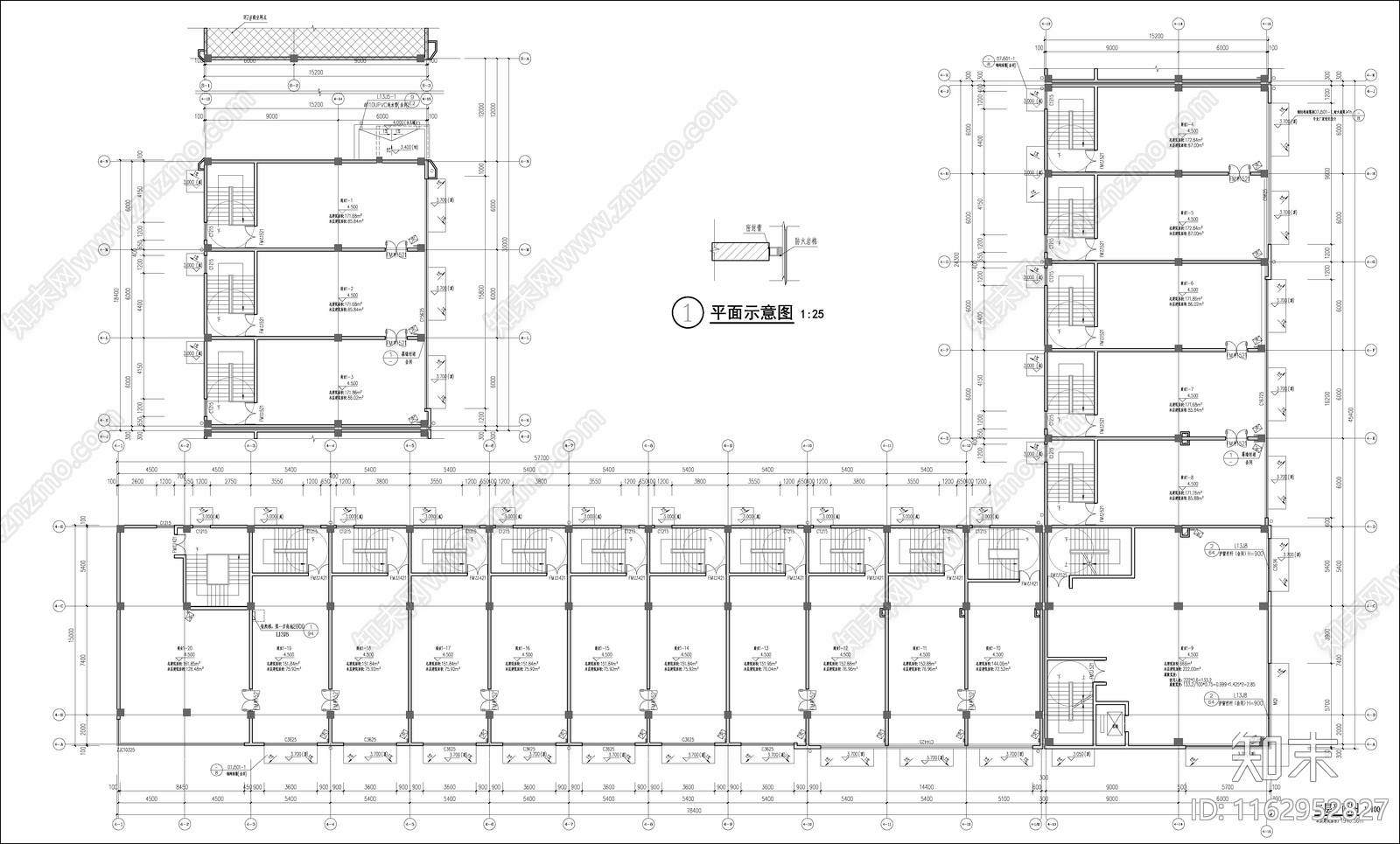 现代商业街施工图下载【ID:1162952827】