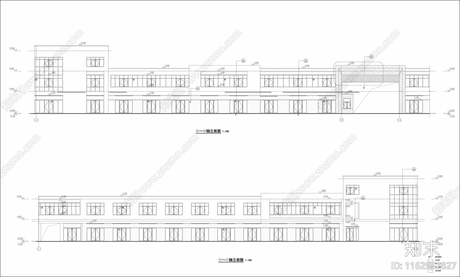 现代商业街施工图下载【ID:1162952827】