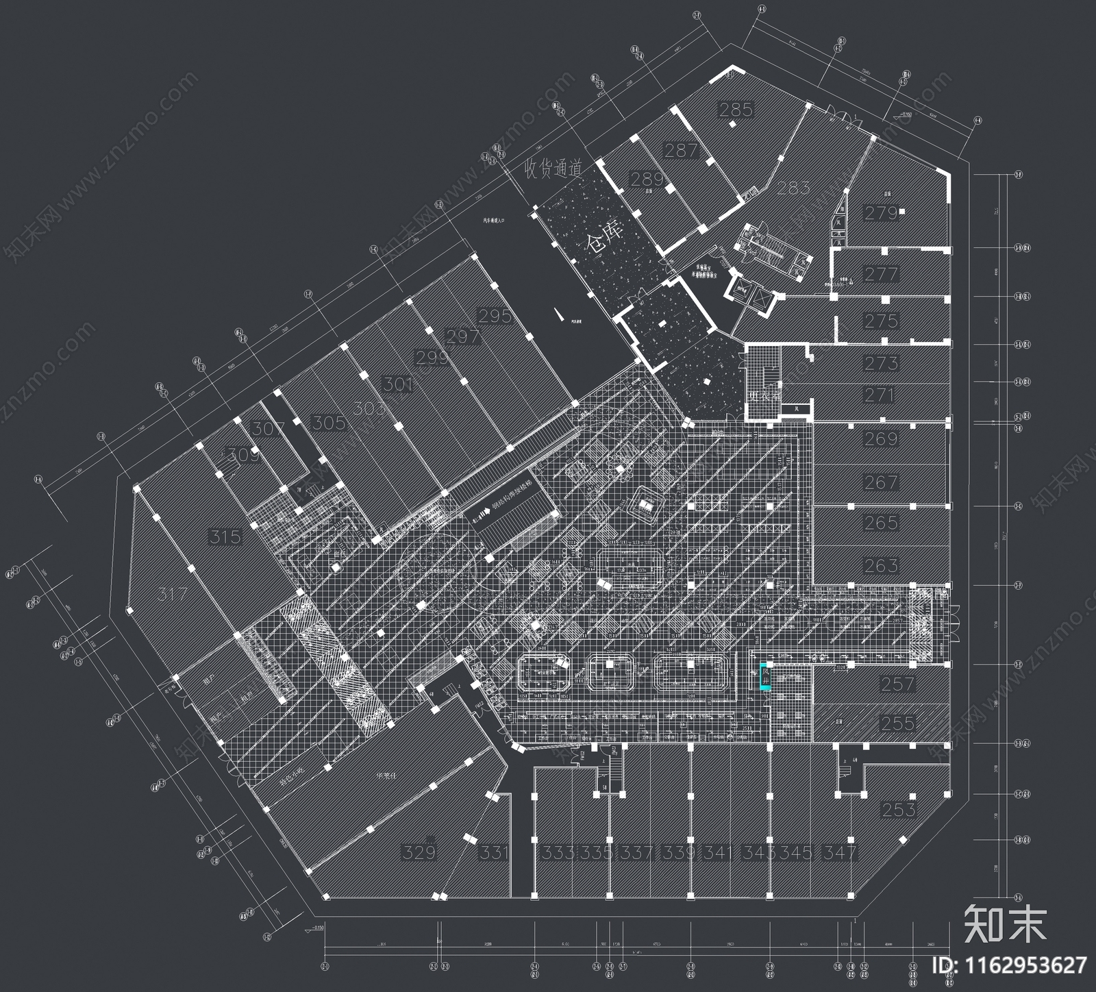 现代工业超市cad施工图下载【ID:1162953627】