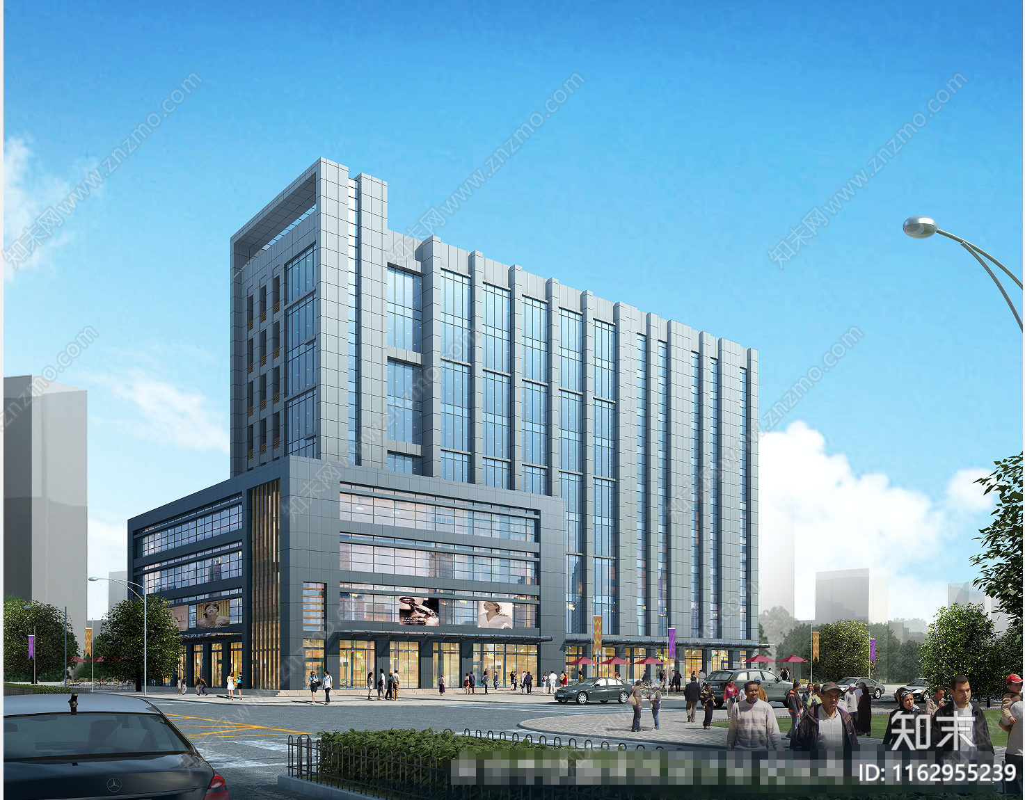 现代办公楼建筑施工图下载【ID:1162955239】