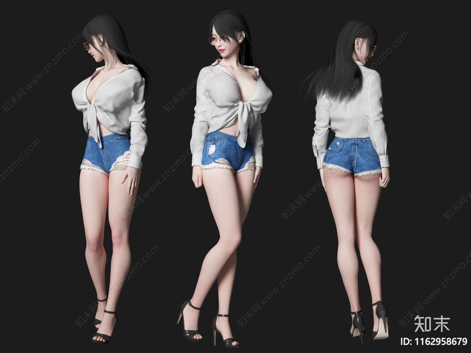 女人3D模型下载【ID:1162958679】