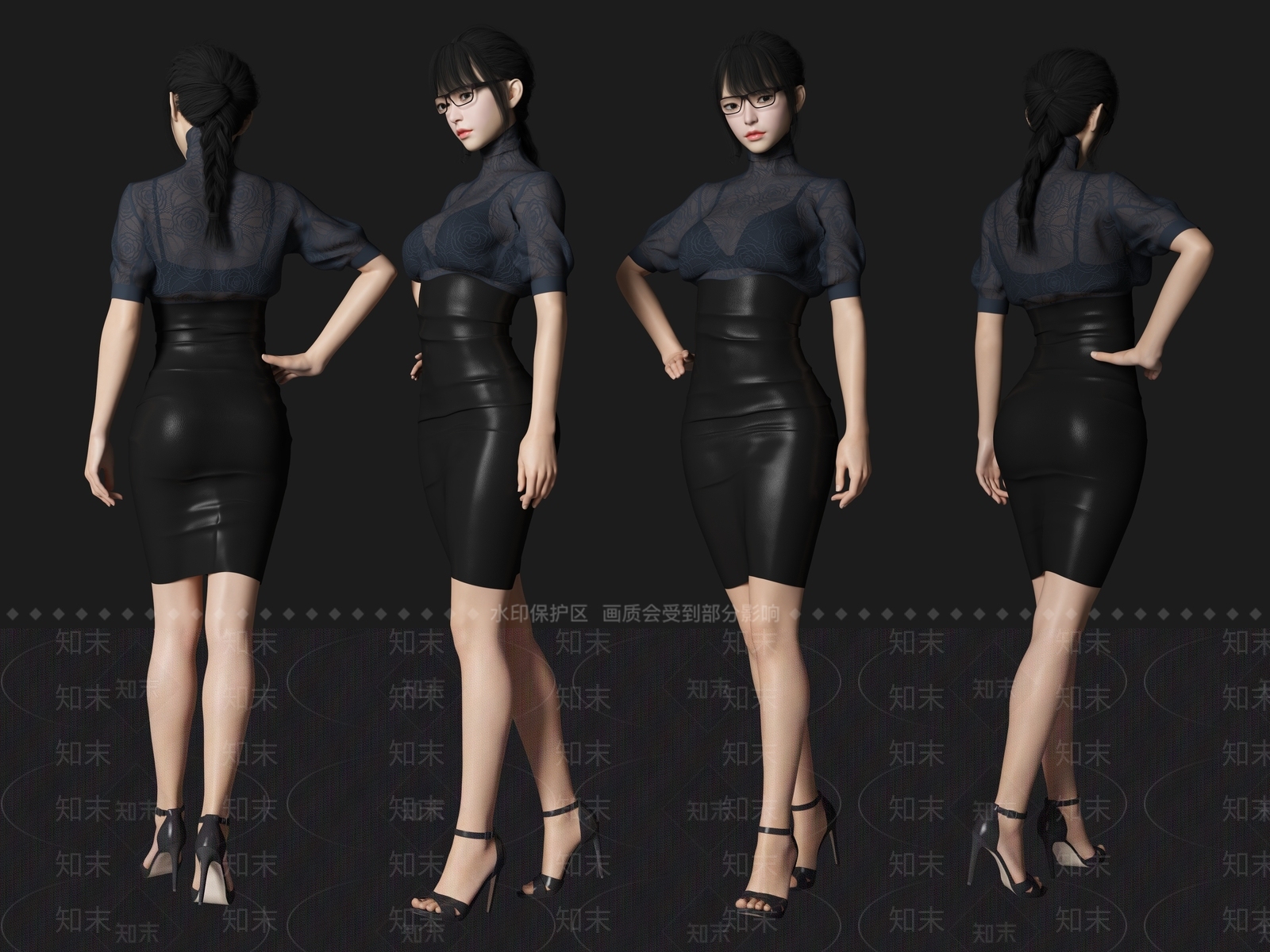 女人3D模型下载【ID:1162961632】