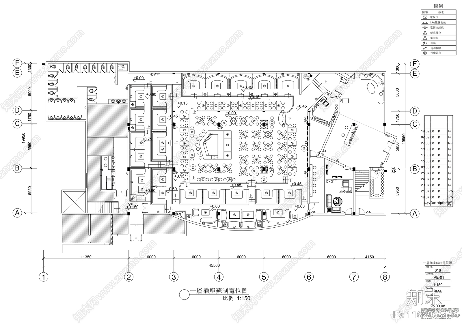 现代酒吧cad施工图下载【ID:1162963439】