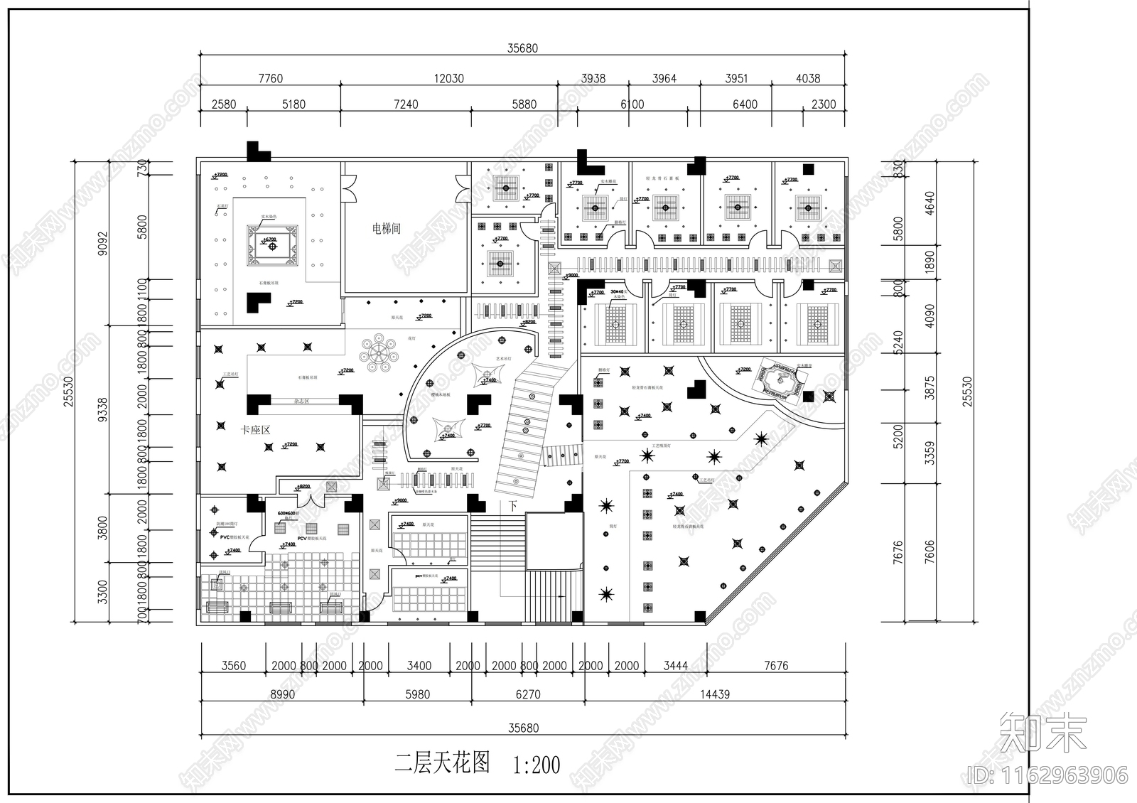 现代茶馆cad施工图下载【ID:1162963906】