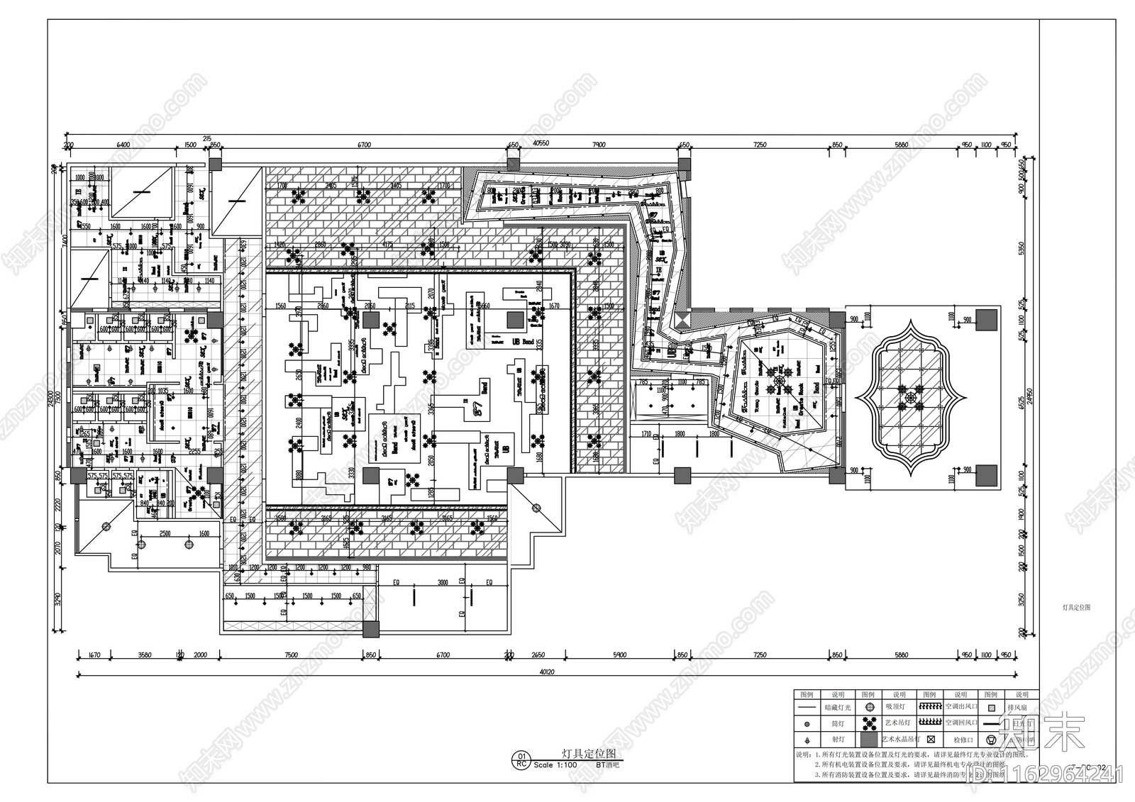 现代酒吧cad施工图下载【ID:1162964241】