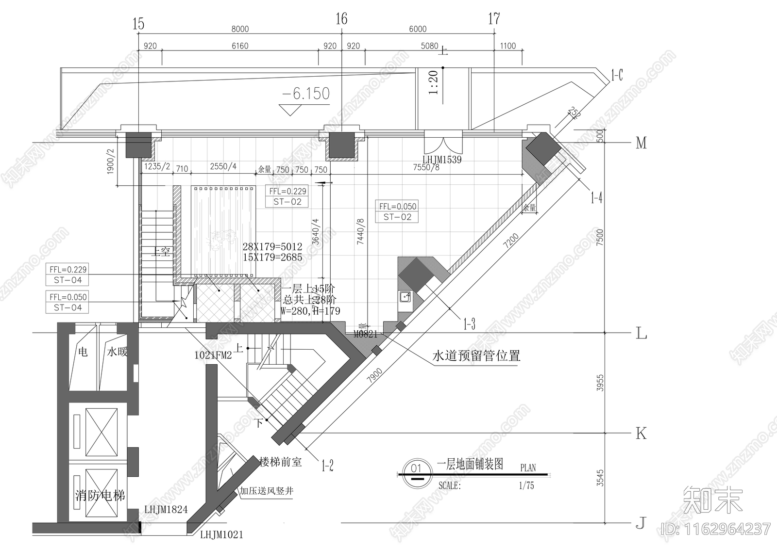 现代茶馆cad施工图下载【ID:1162964237】