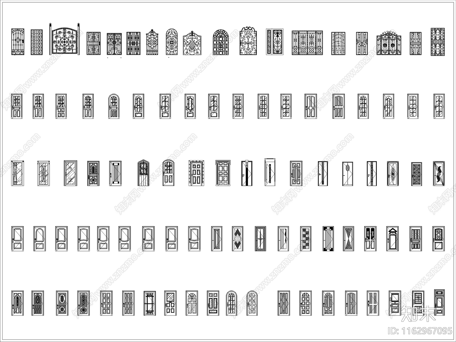 现代综合家具图库施工图下载【ID:1162967095】