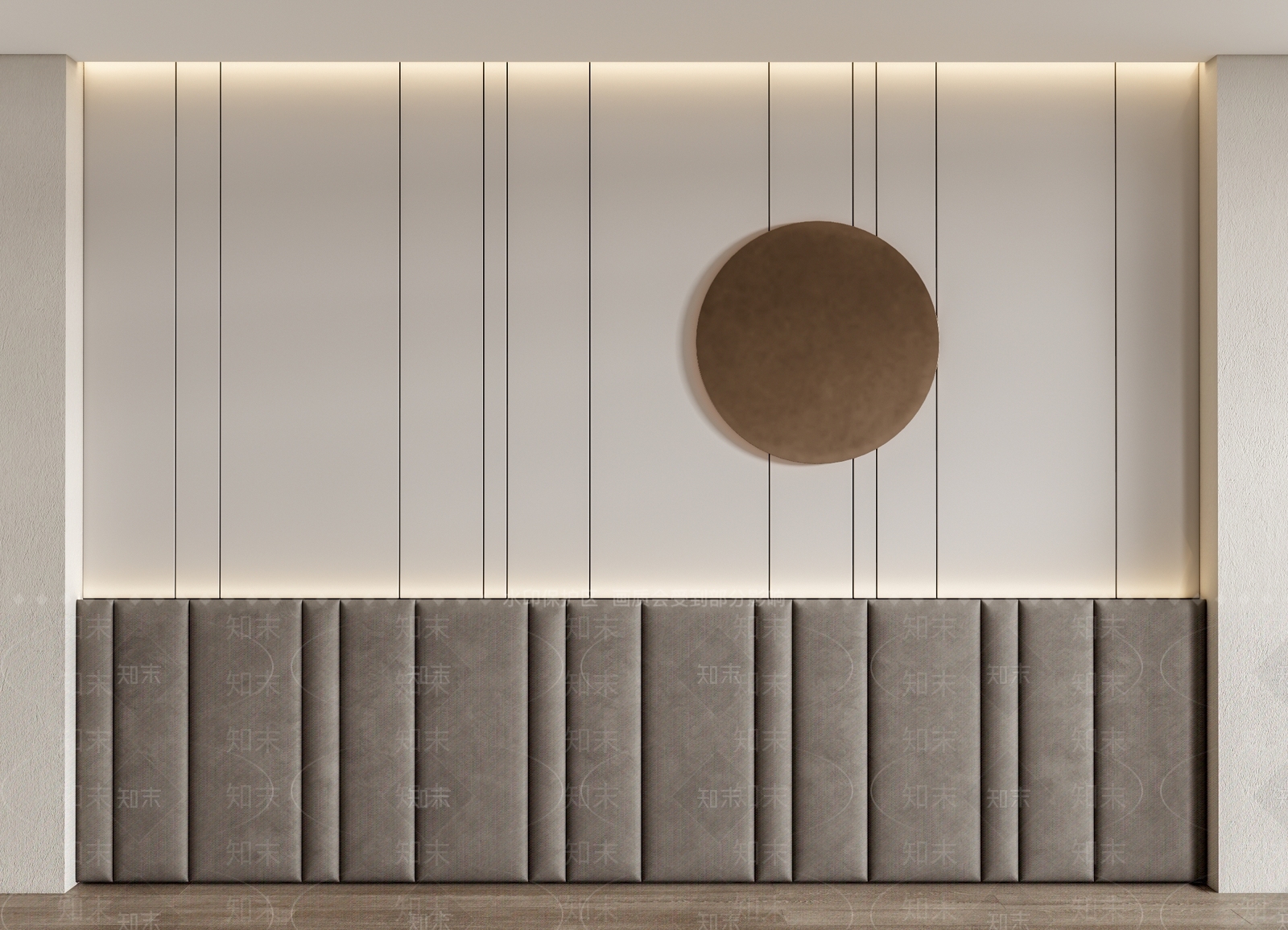 现代北欧床头背景墙3D模型下载【ID:1162970191】