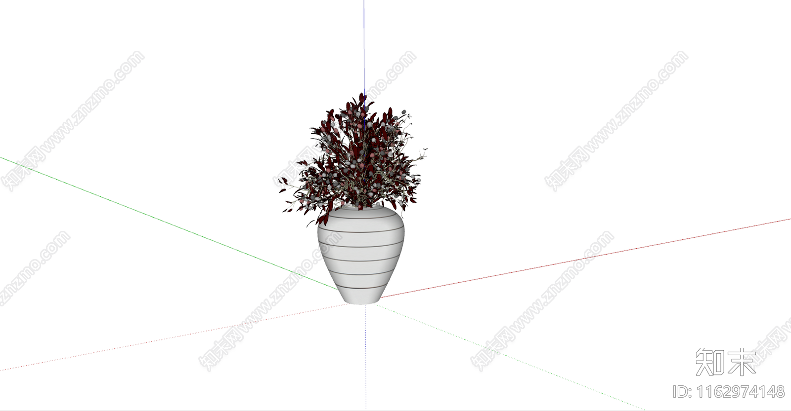 现代新中式花瓶SU模型下载【ID:1162974148】