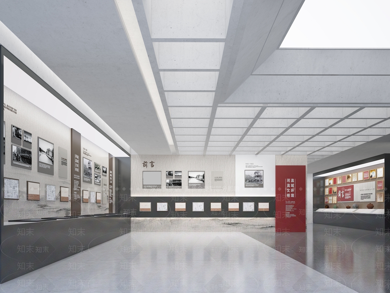 文化展厅SU模型精品下载_SketchUp模型_知末网