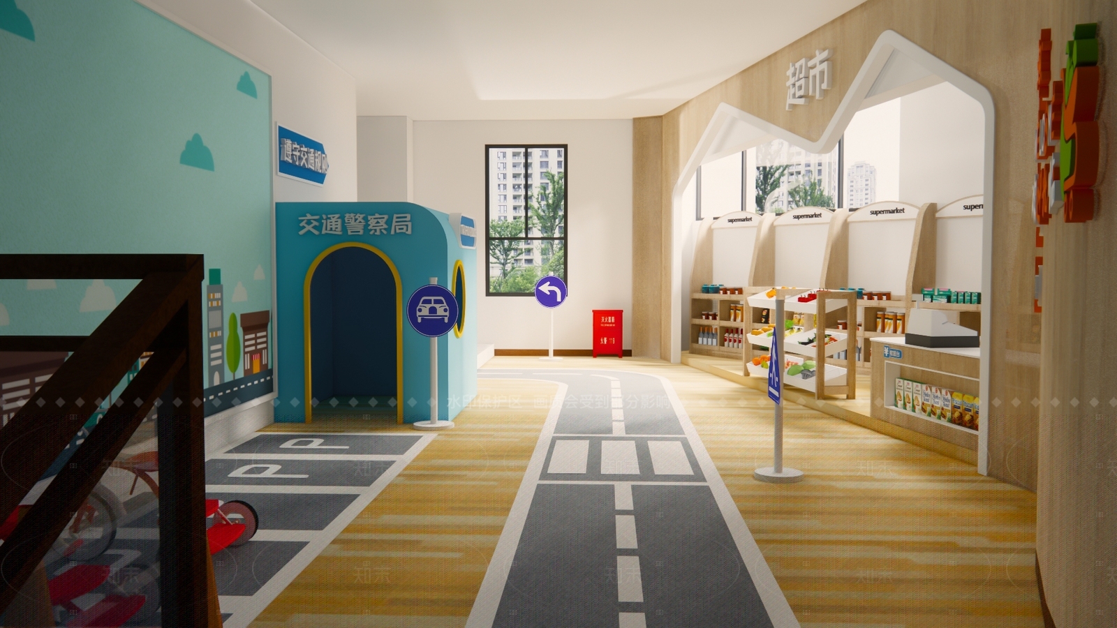 现代幼儿园内部SU模型下载【ID:1215946918】