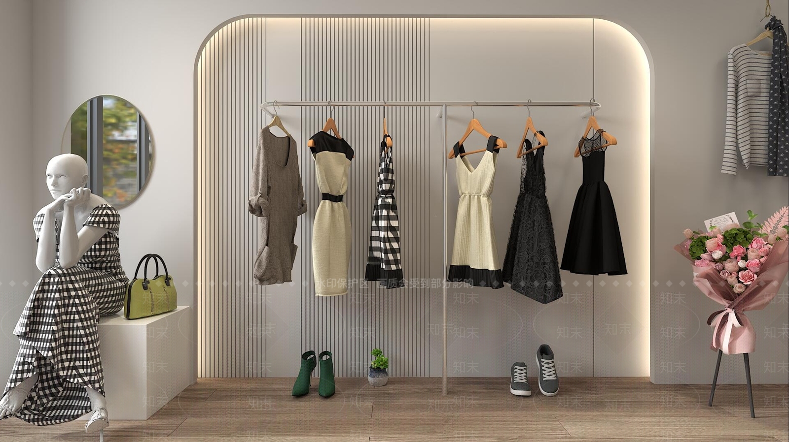 现代服装店3D模型下载【ID:1162979492】
