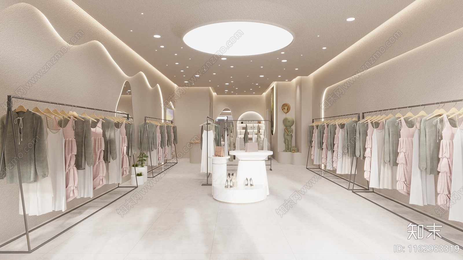 现代简约服装店3D模型下载【ID:1162983319】