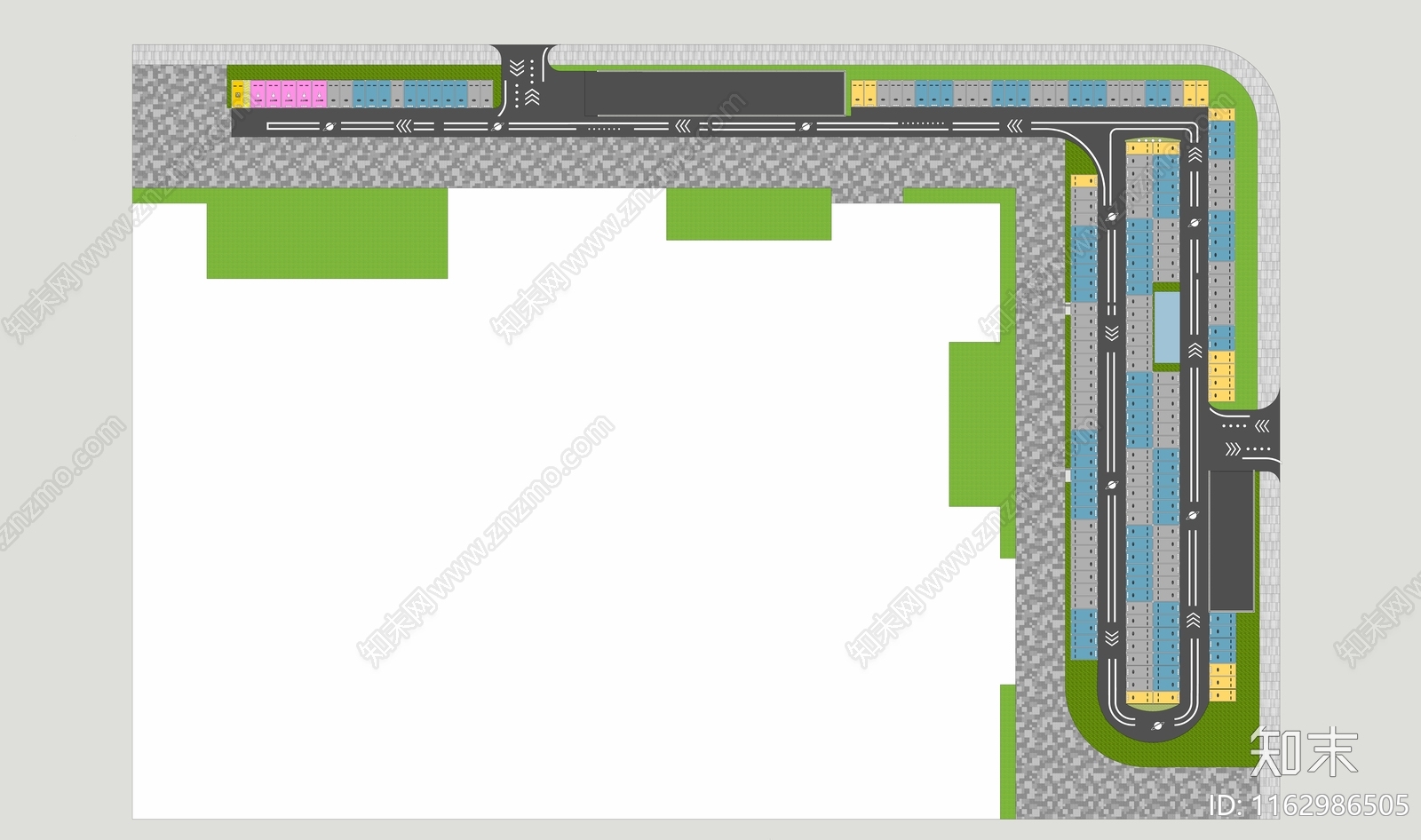 现代办公景观SU模型下载【ID:1162986505】