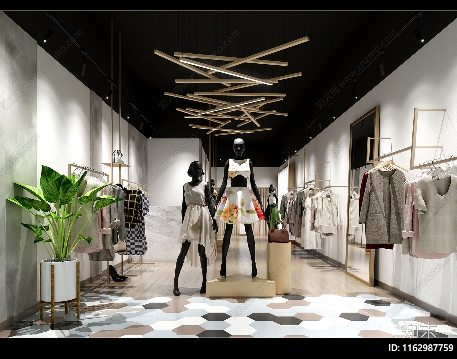 现代服装店3D模型下载【ID:1162987759】