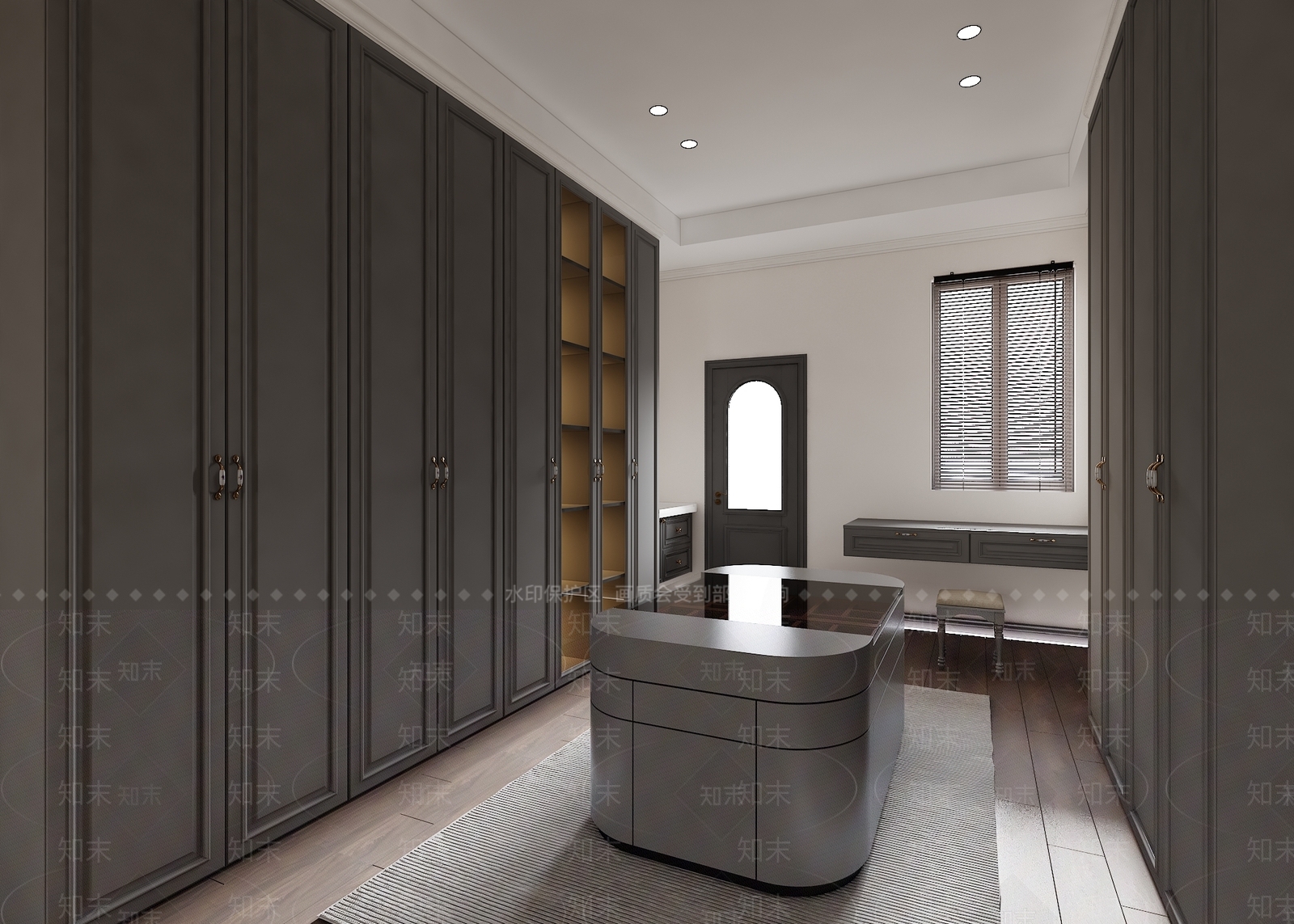 美式复古衣帽间3D模型下载【ID:1163132407】