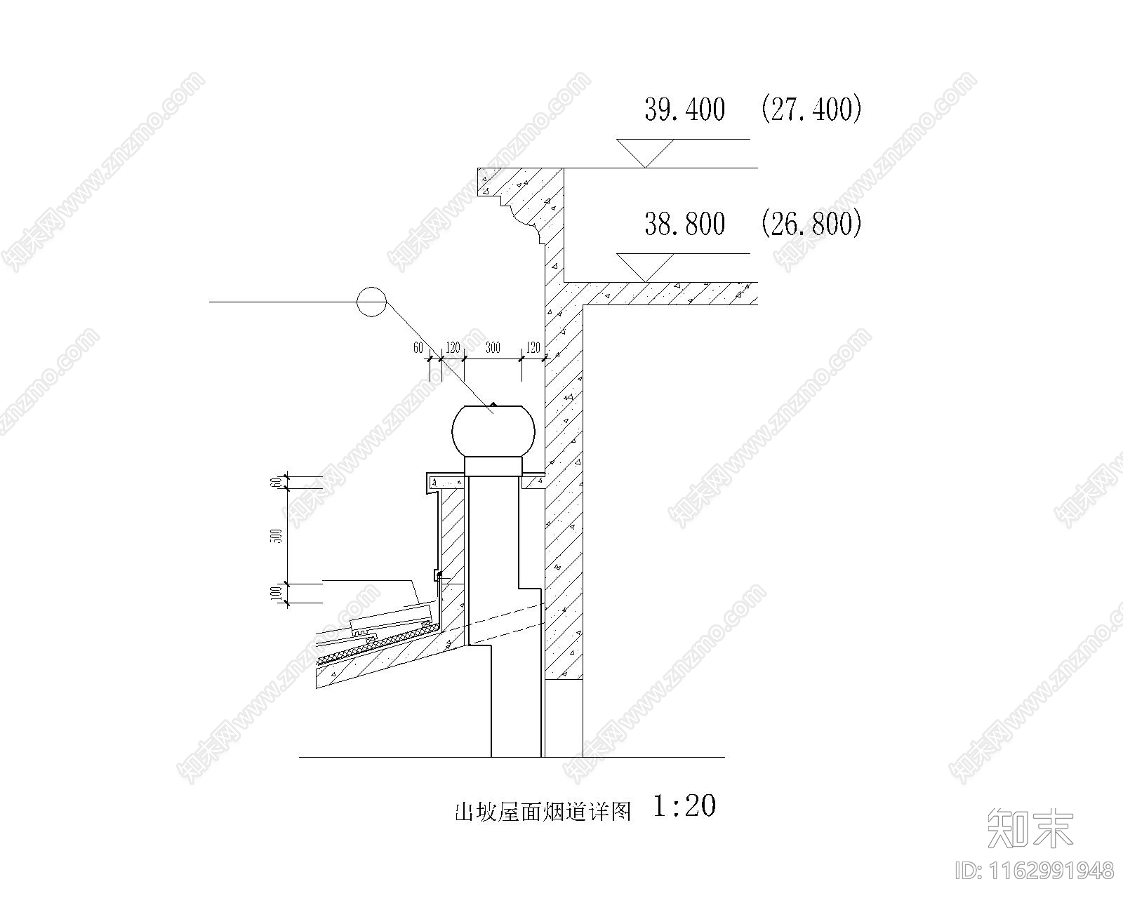 现代新中式吊顶节点cad施工图下载【ID:1162991948】