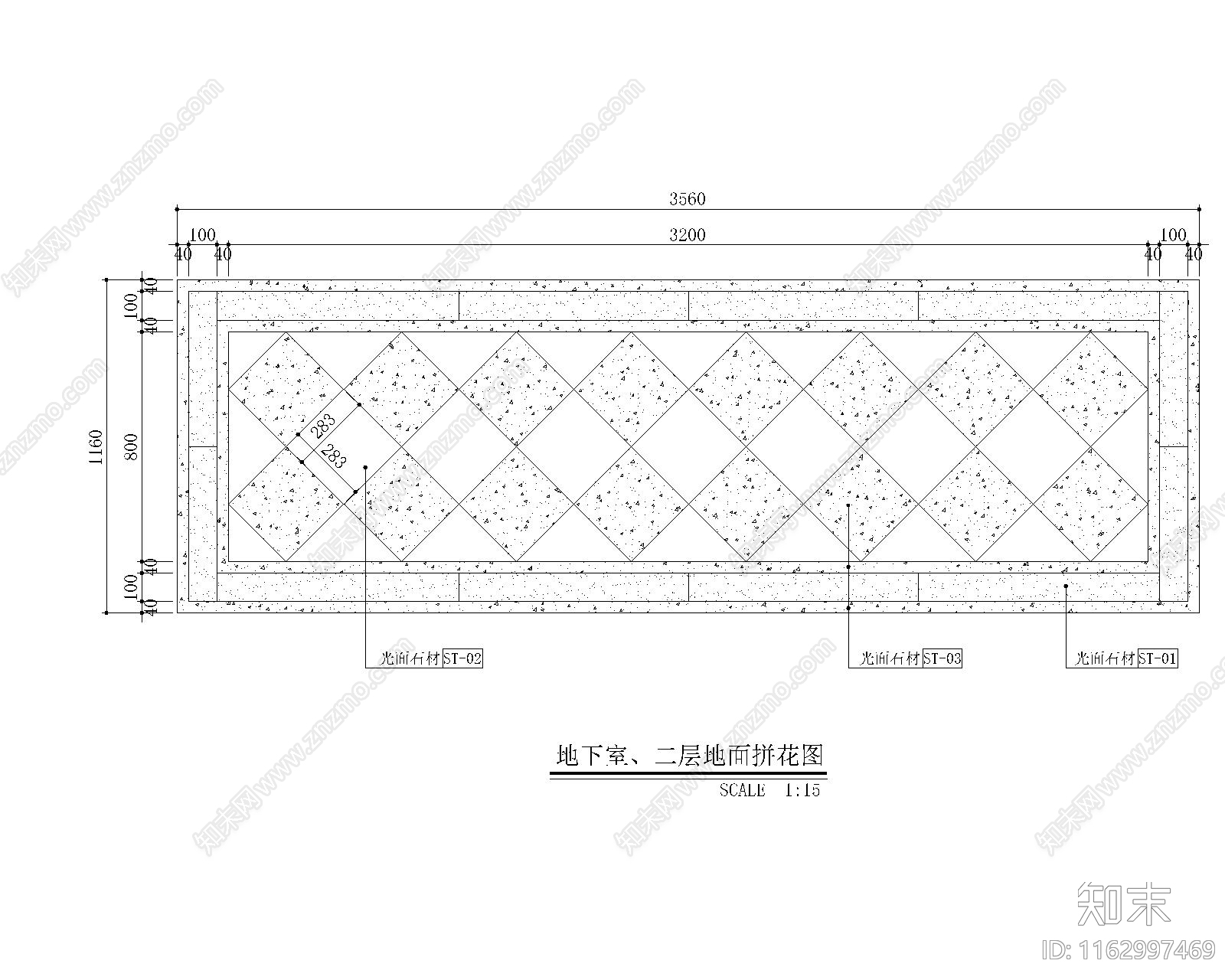 欧式现代墙面节点cad施工图下载【ID:1162997469】