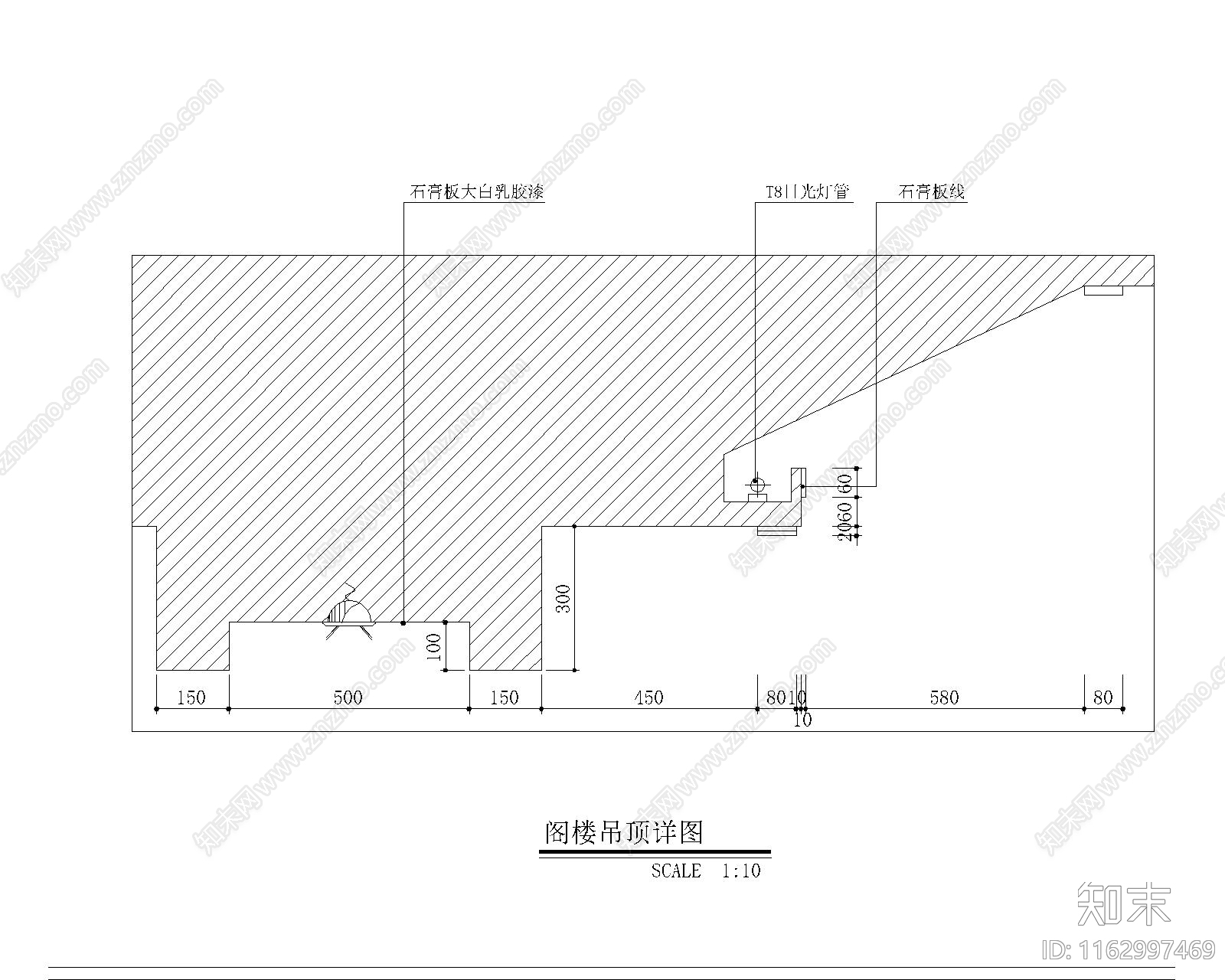 欧式现代墙面节点cad施工图下载【ID:1162997469】