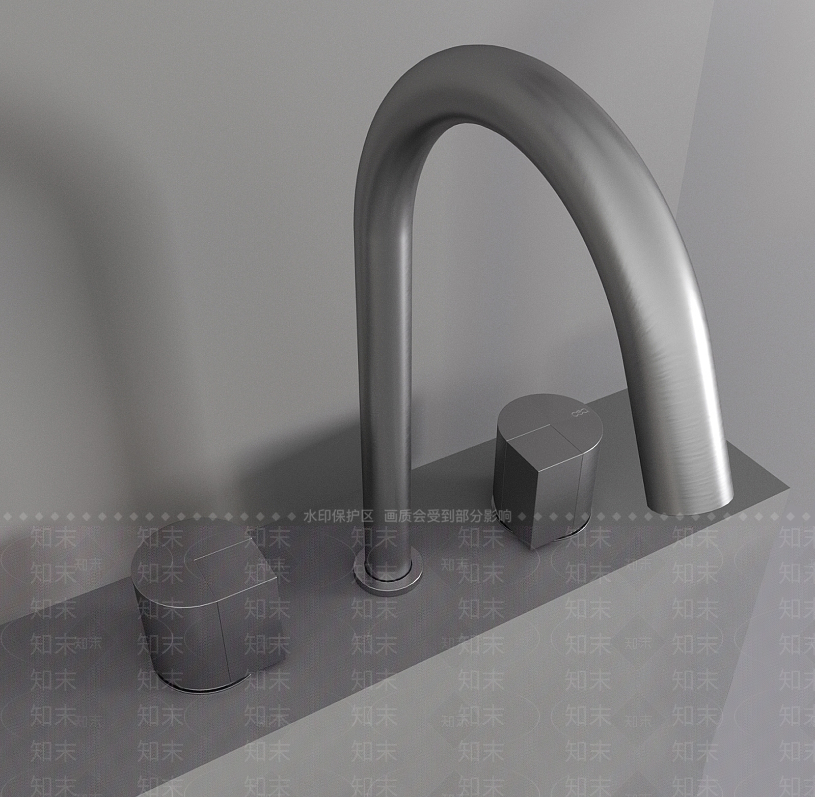 现代极简水龙头3D模型下载【ID:1162998624】