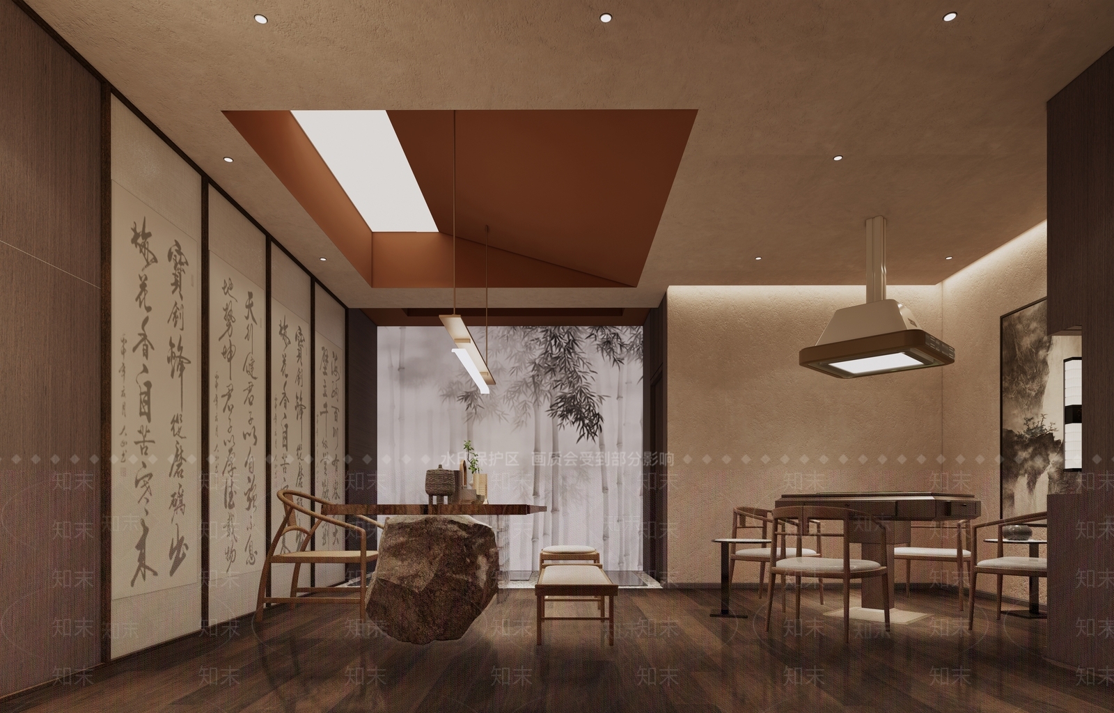 新中式棋牌室SU模型下载【ID:1163000048】
