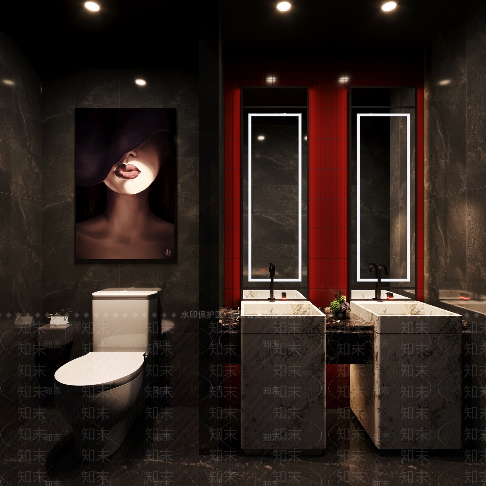 现代公共卫生间3D模型下载【ID:1163001369】