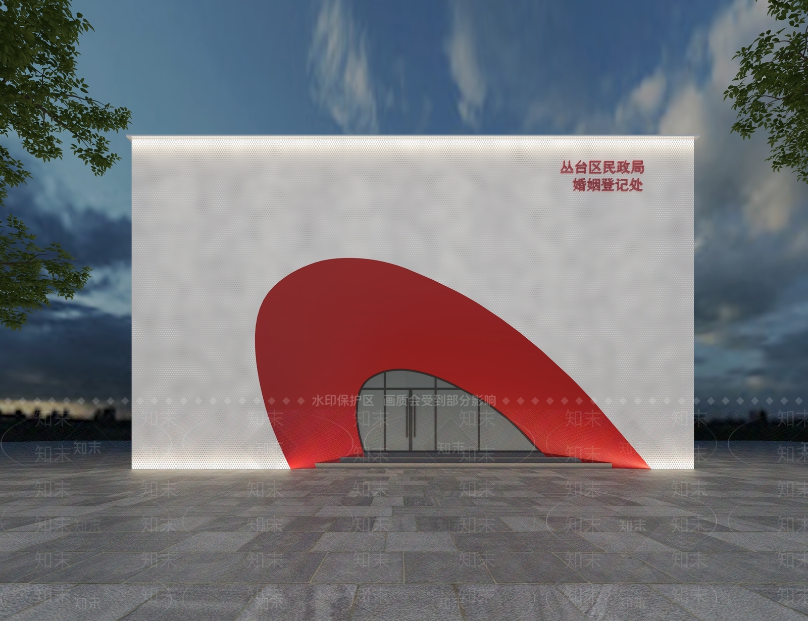 现代简约门头3D模型下载【ID:1163003363】