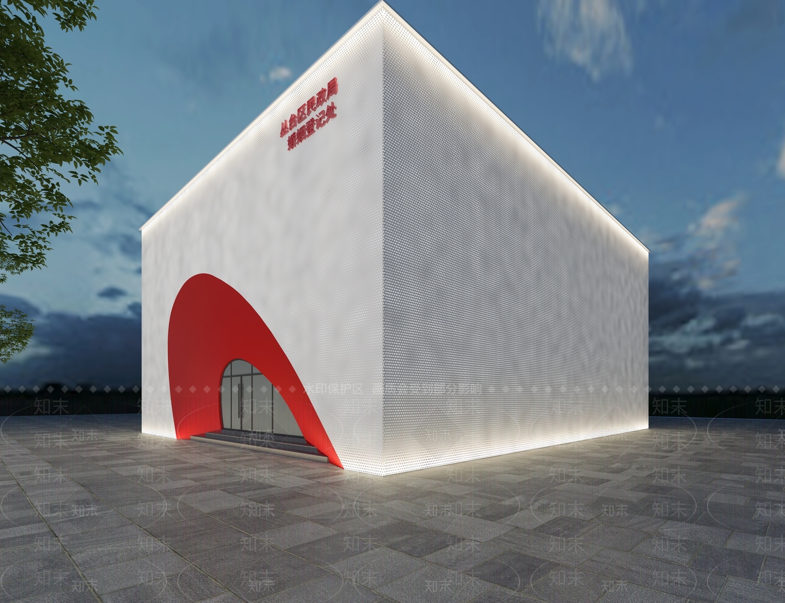现代简约门头3D模型下载【ID:1163003363】