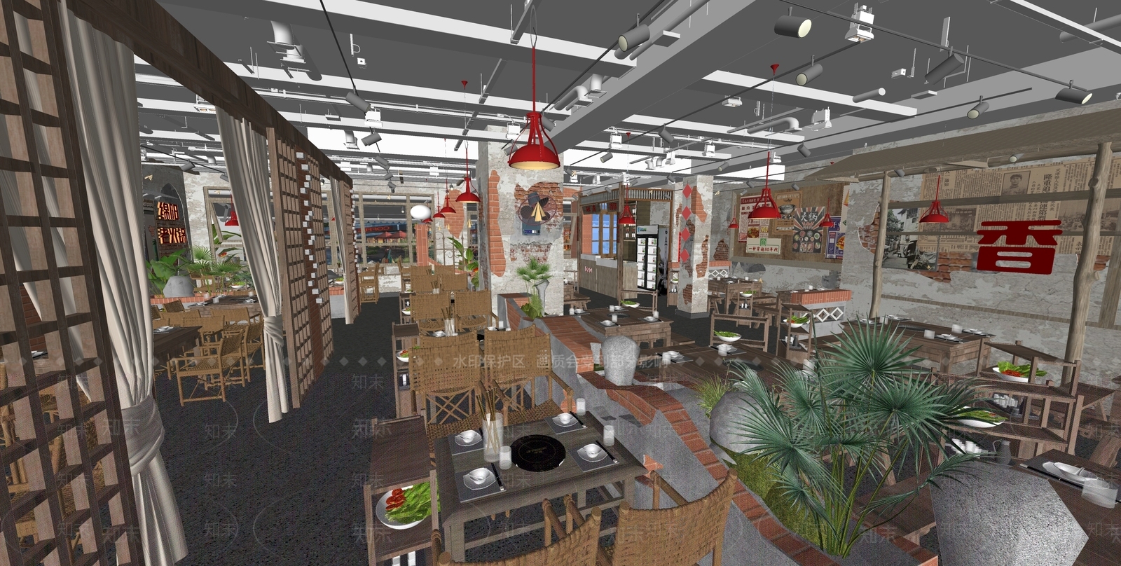 现代其他店铺SU模型下载【ID:1163003681】