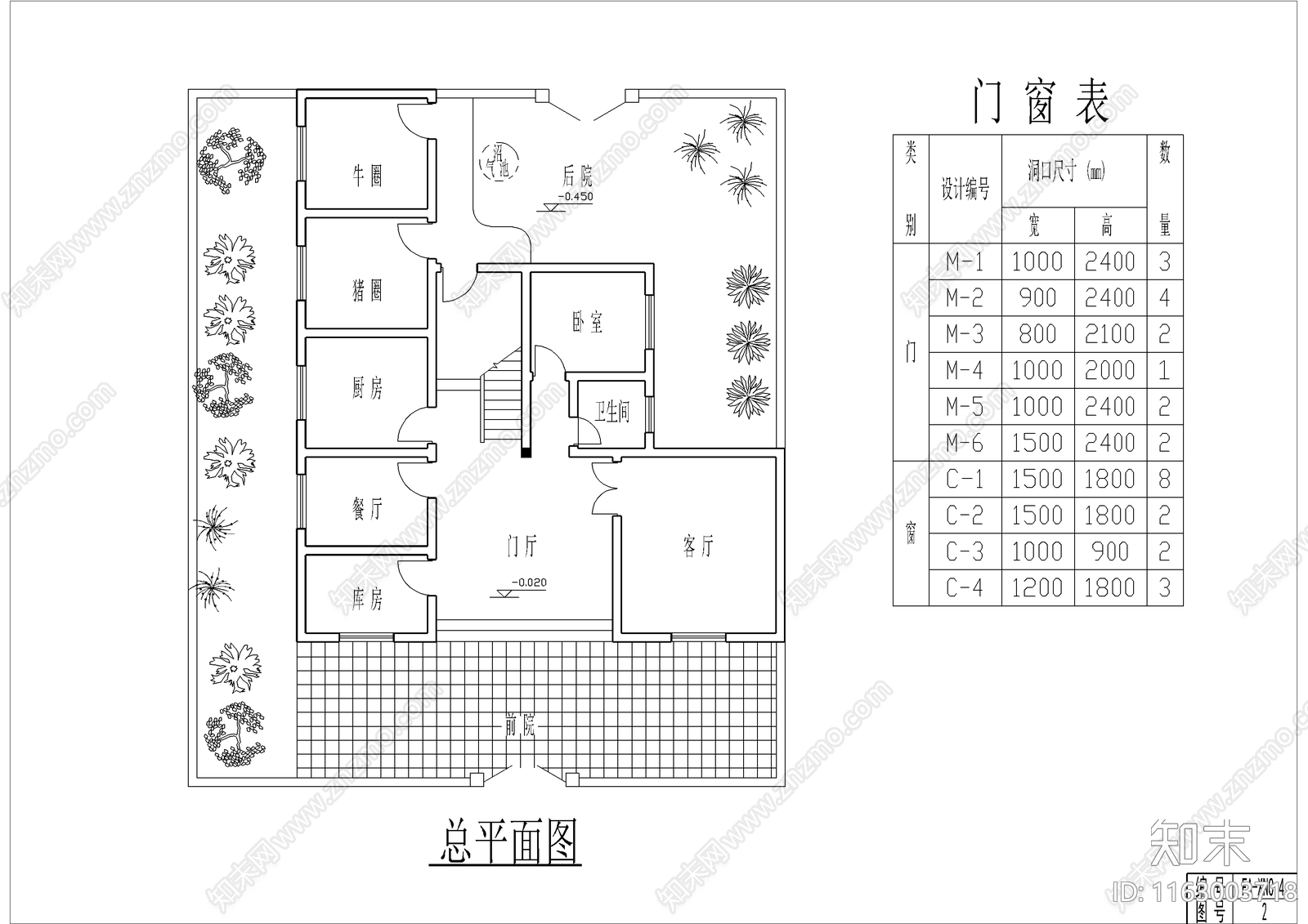 别墅建筑cad施工图下载【ID:1163003718】