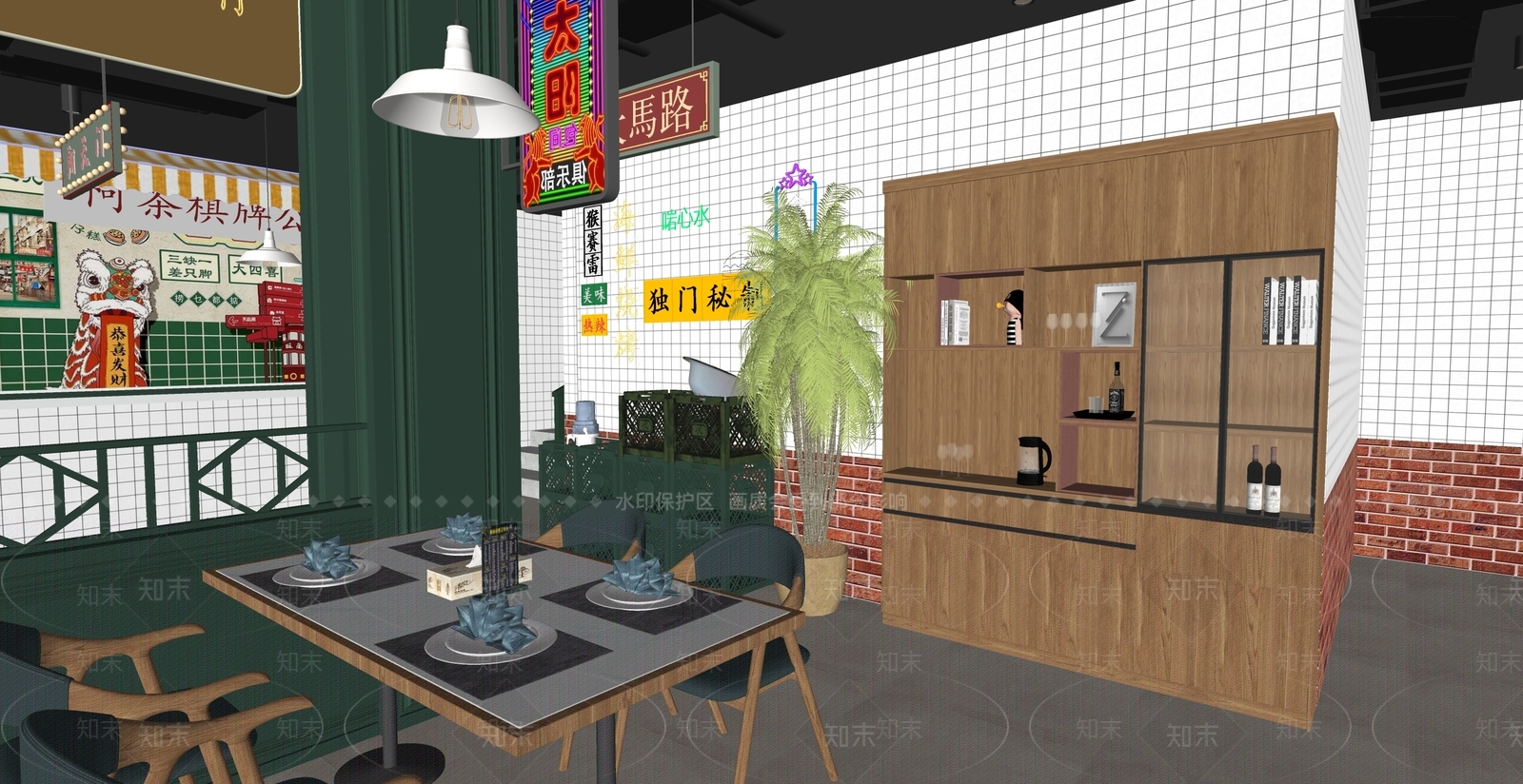 现代其他店铺SU模型下载【ID:1163006213】