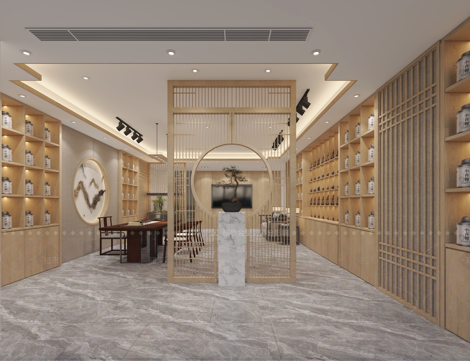原木茶馆3D模型下载【ID:1214620236】