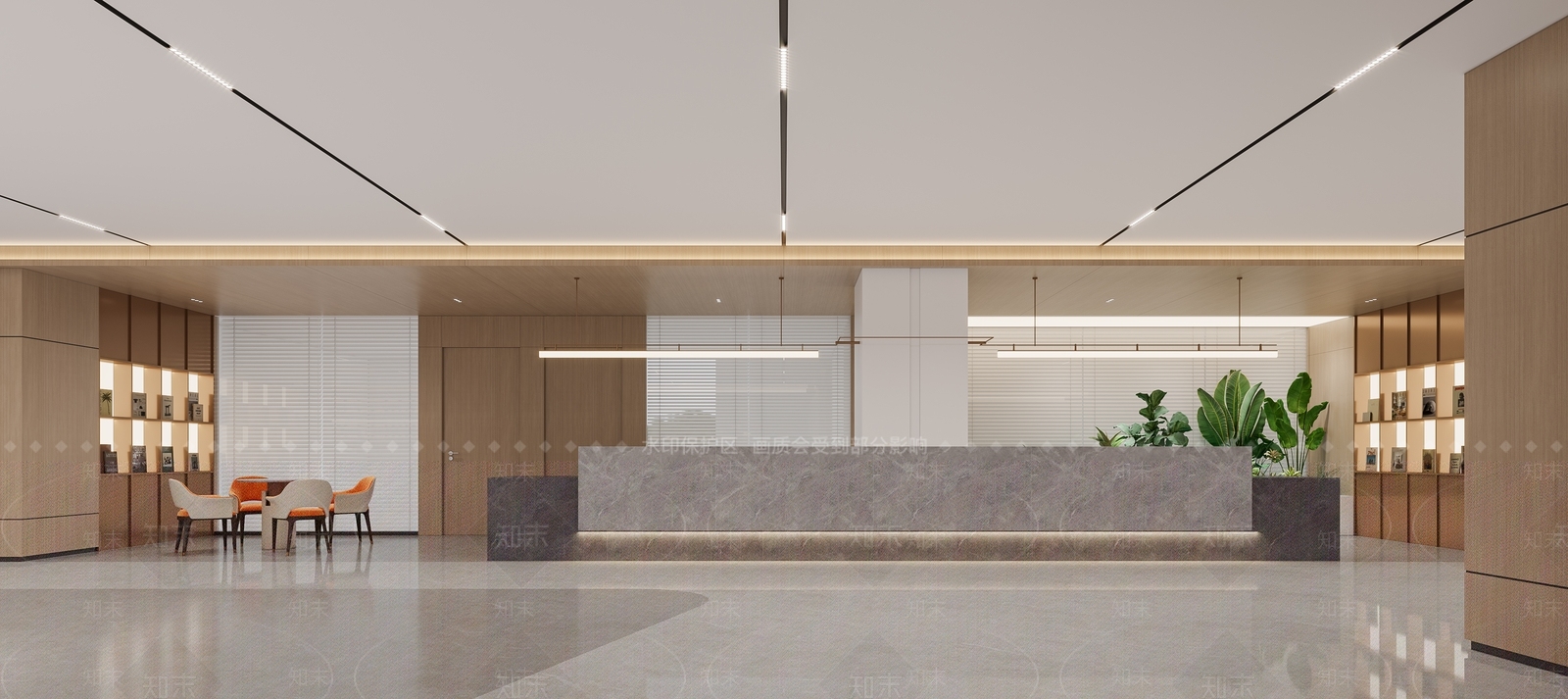 现代办公大厅3D模型下载【ID:1163011865】