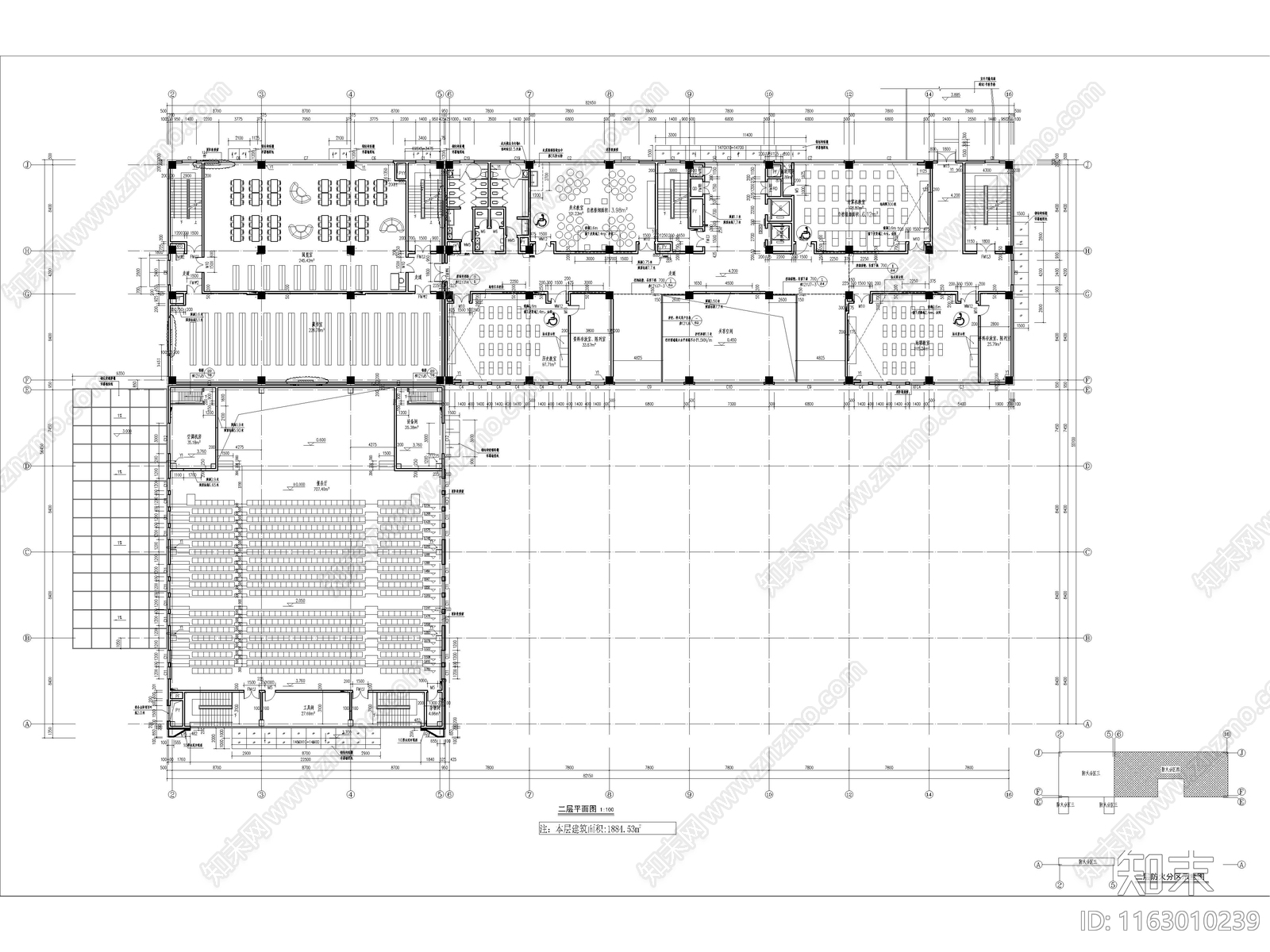 现代学校建筑cad施工图下载【ID:1163010239】