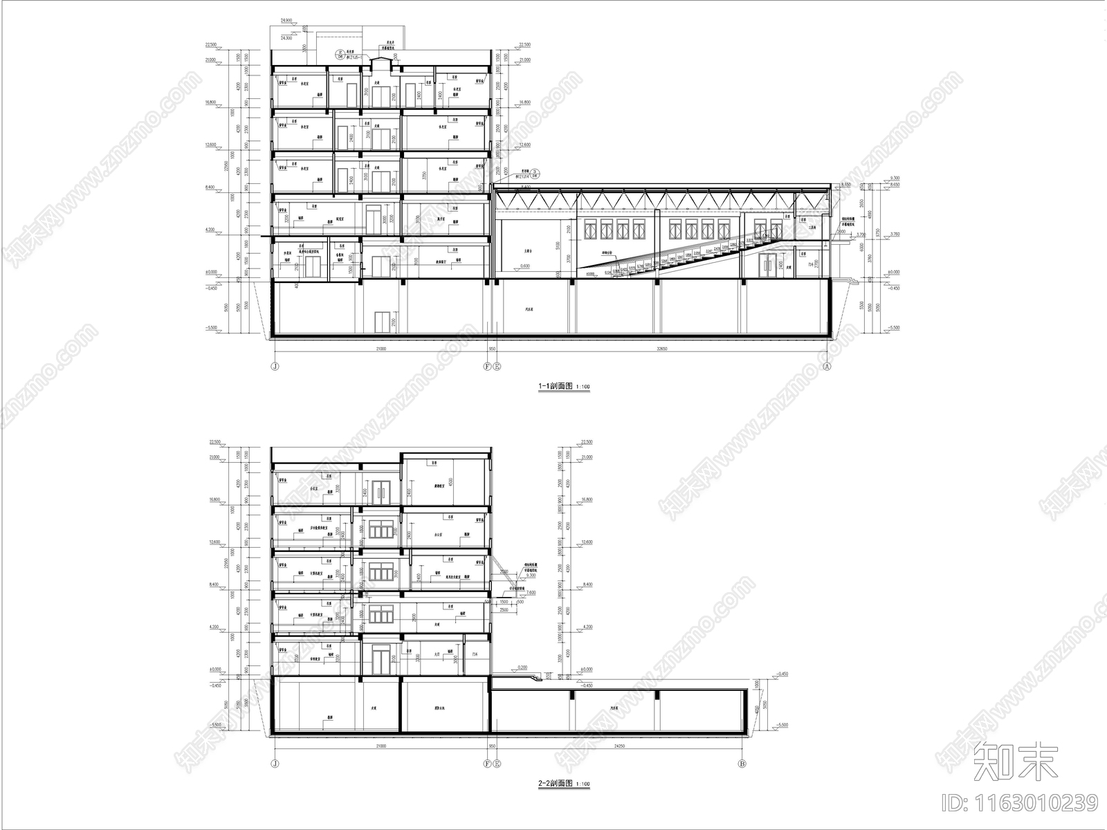 现代学校建筑cad施工图下载【ID:1163010239】