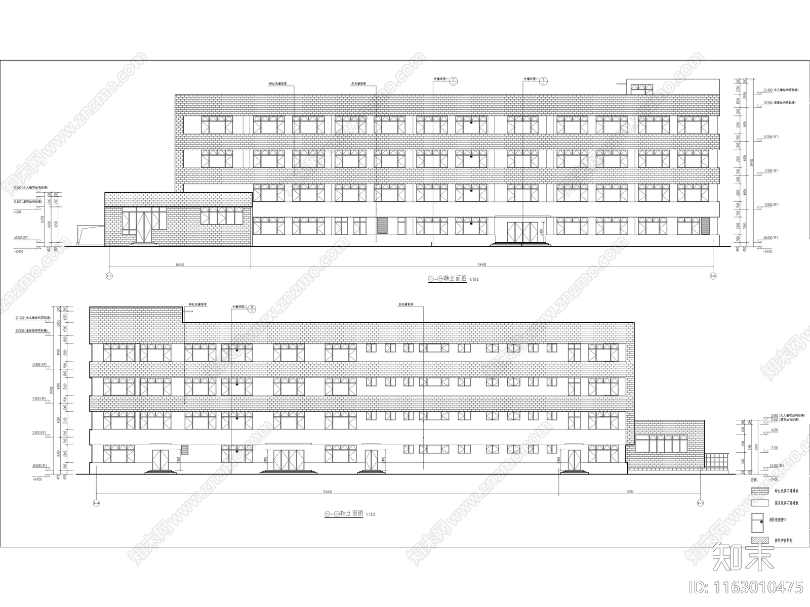 现代学校建筑cad施工图下载【ID:1163010475】