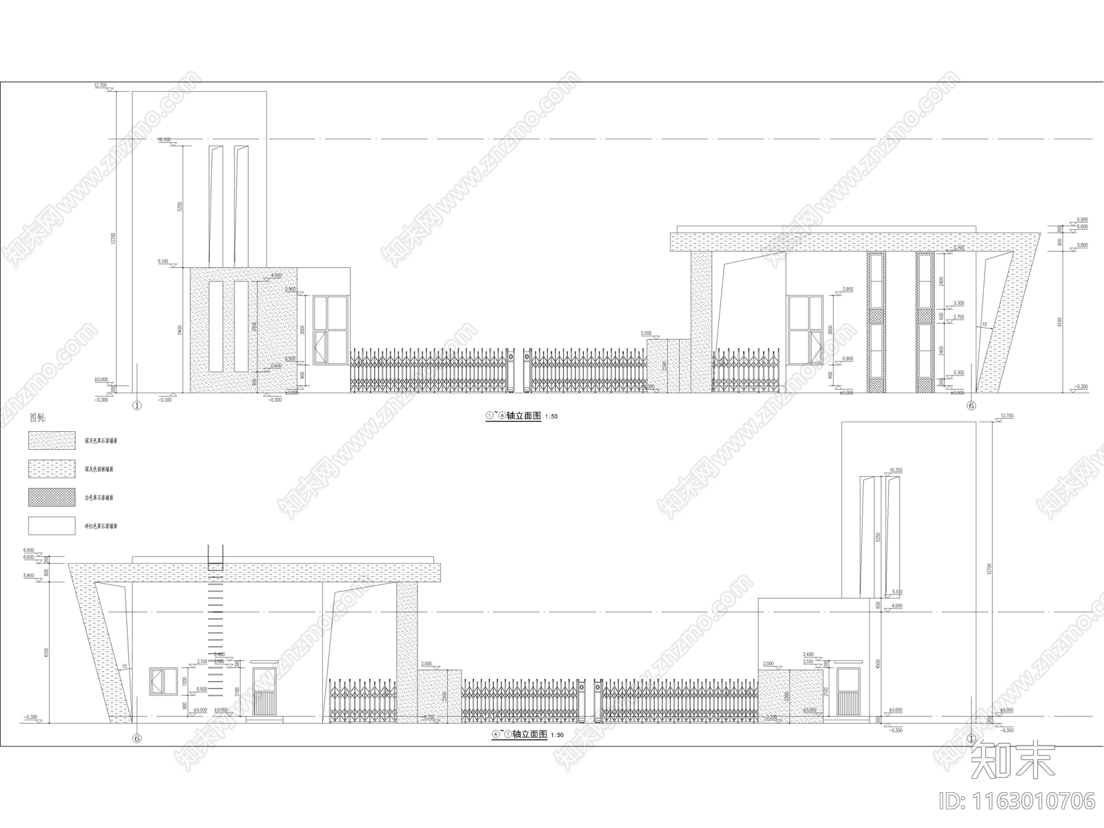 现代学校建筑cad施工图下载【ID:1163010706】