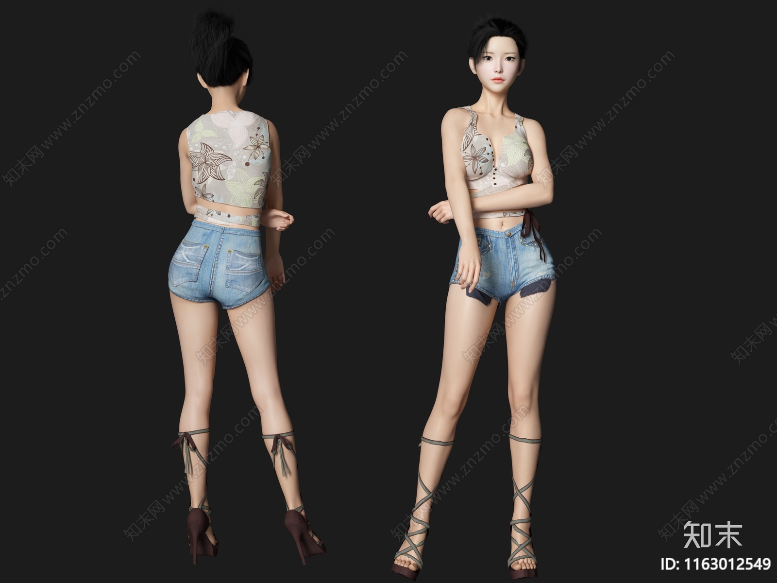女人3D模型下载【ID:1163012549】